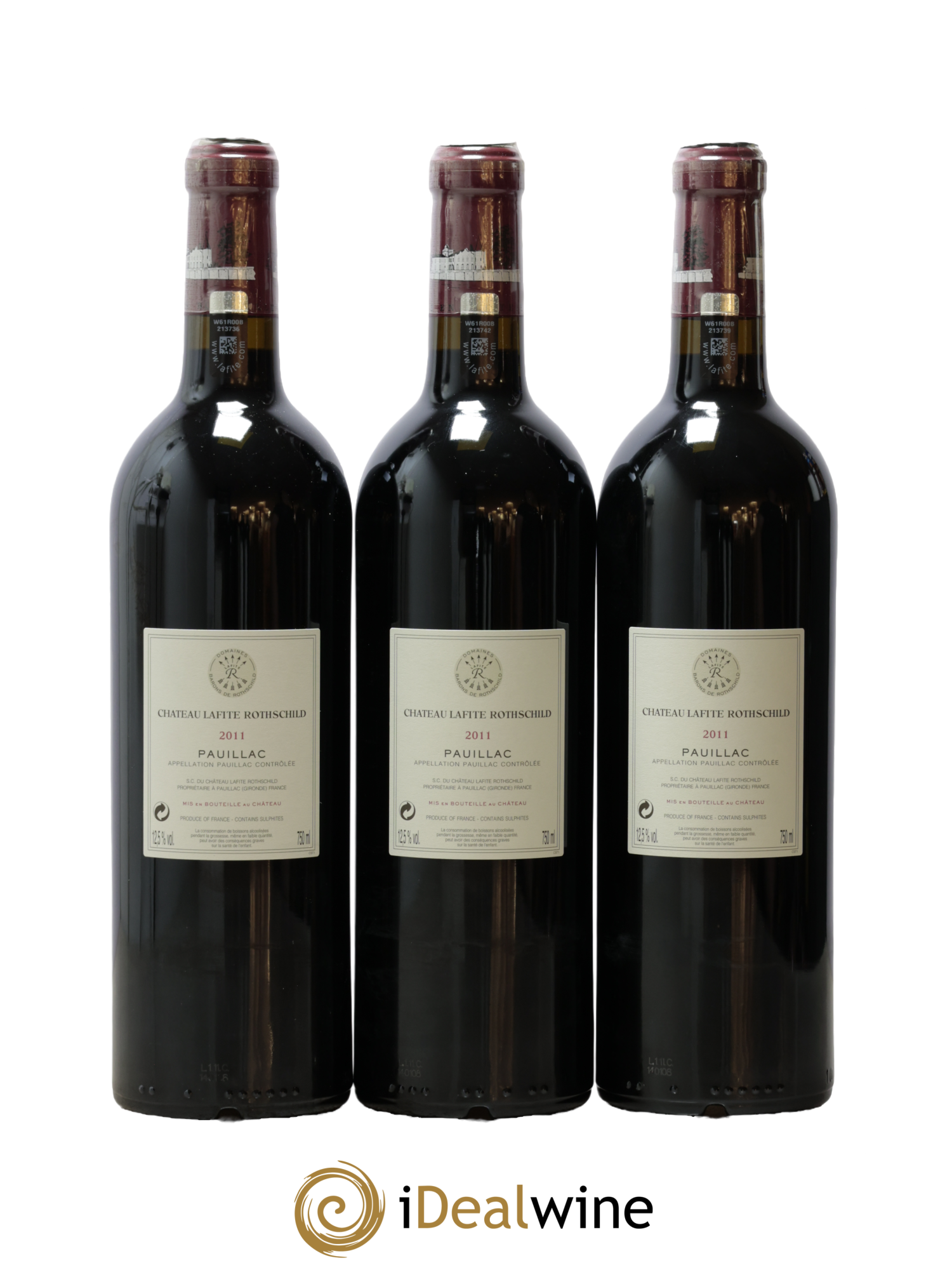Château Lafite Rothschild 1er Grand Cru Classé 2011 - Lot de 3 bouteilles - 1