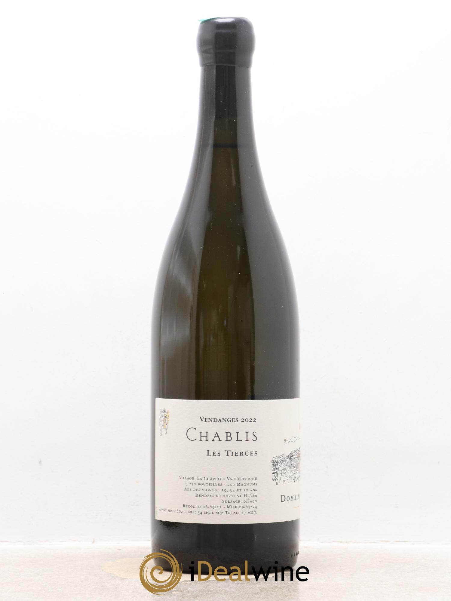 Chablis Les Tierces Domaine Jean Dauvissat Père et Fils 2022 - Lot of 1 bottle - 1