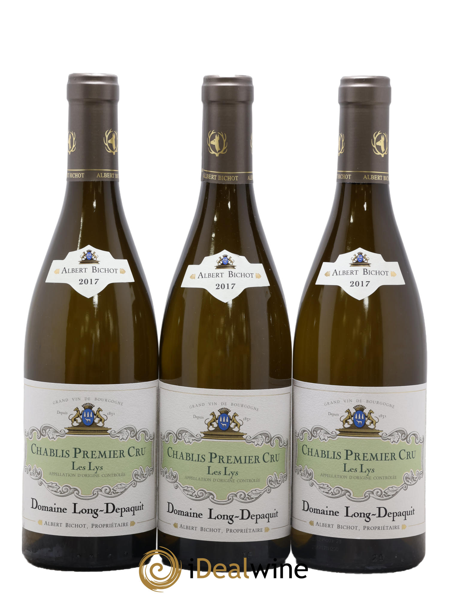 Chablis 1er Cru Les Lys Long Depaquit - Albert Bichot (Domaine) 2017 - Lot de 3 bouteilles - 0