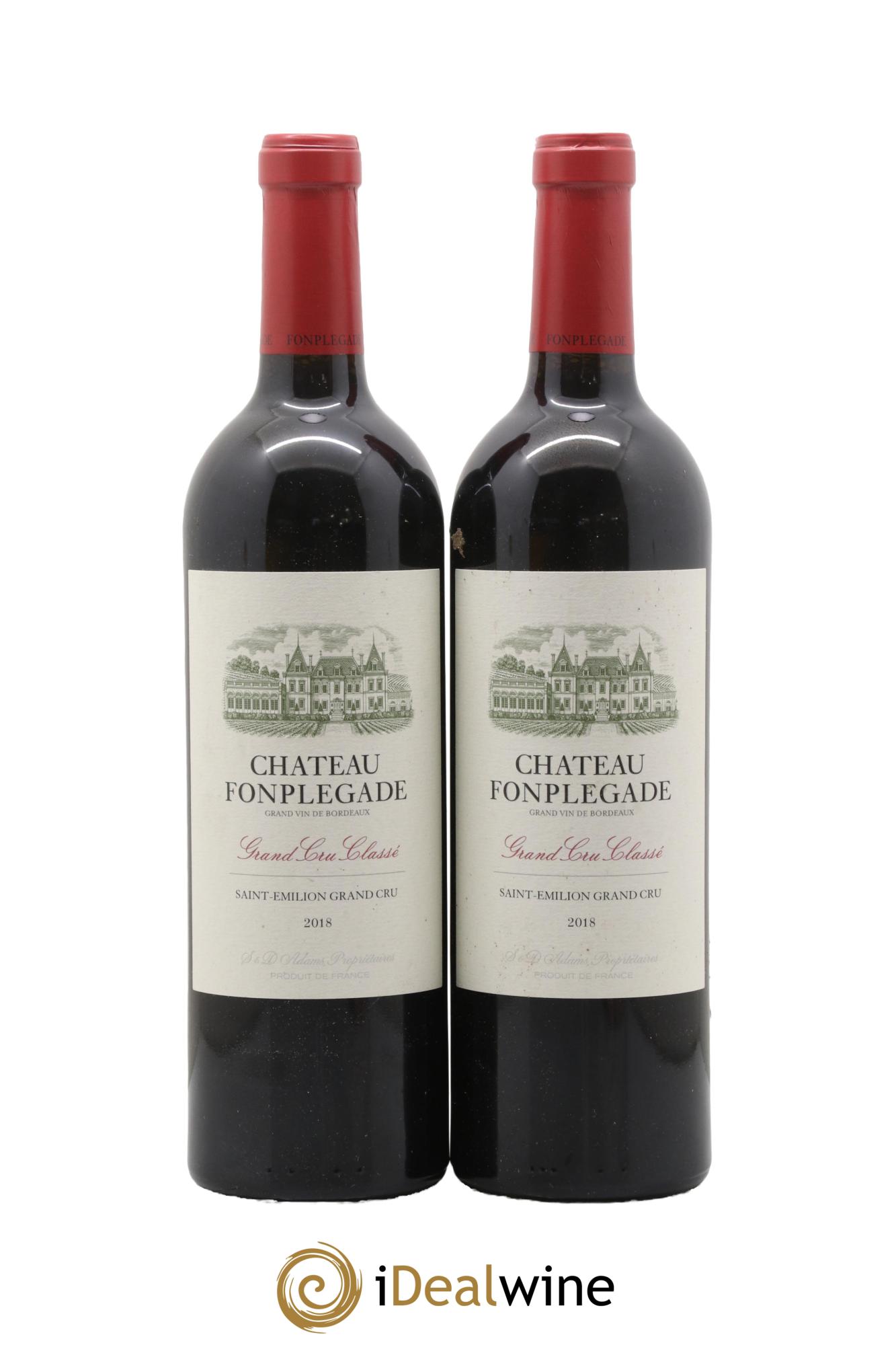 Château Fonplegade Grand Cru Classé 2018 - Lotto di 2 bottiglie - 0