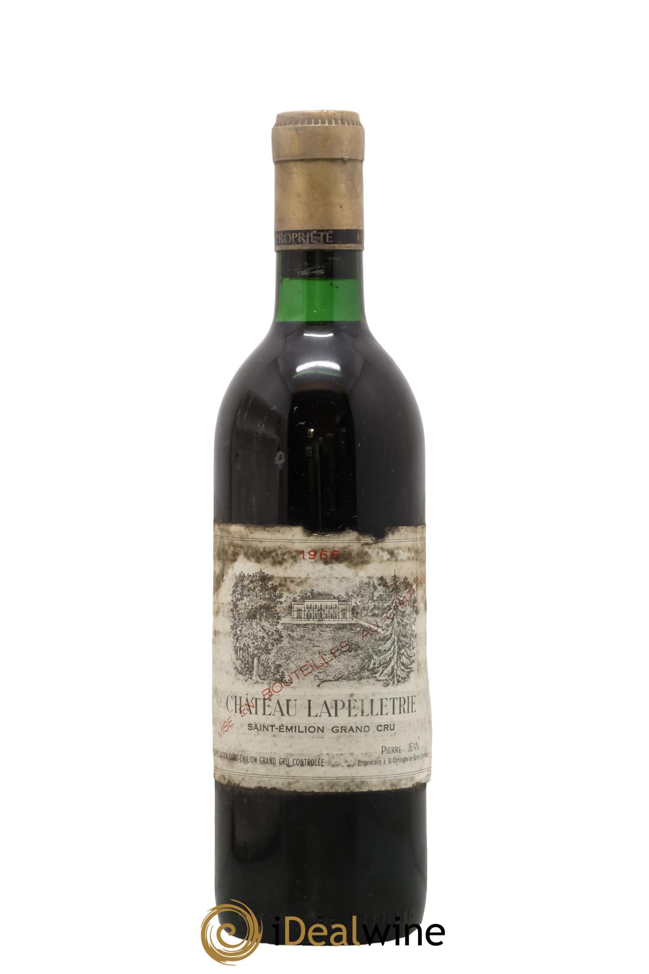 Saint-Émilion Grand Cru Château Lapelletrie 1966 - Lotto di 1 bottiglia - 0