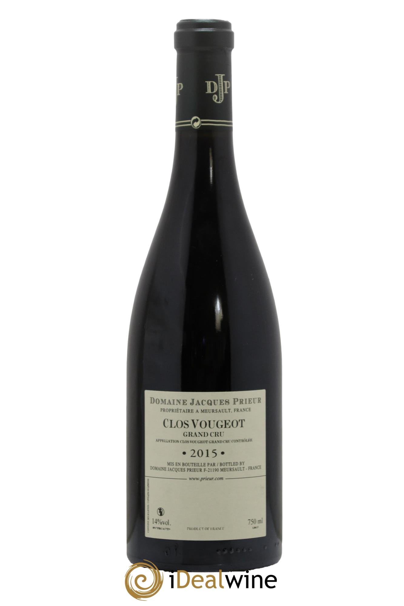 Clos de Vougeot Grand Cru Jacques Prieur (Domaine)  2015 - Posten von 1 Flasche - 1