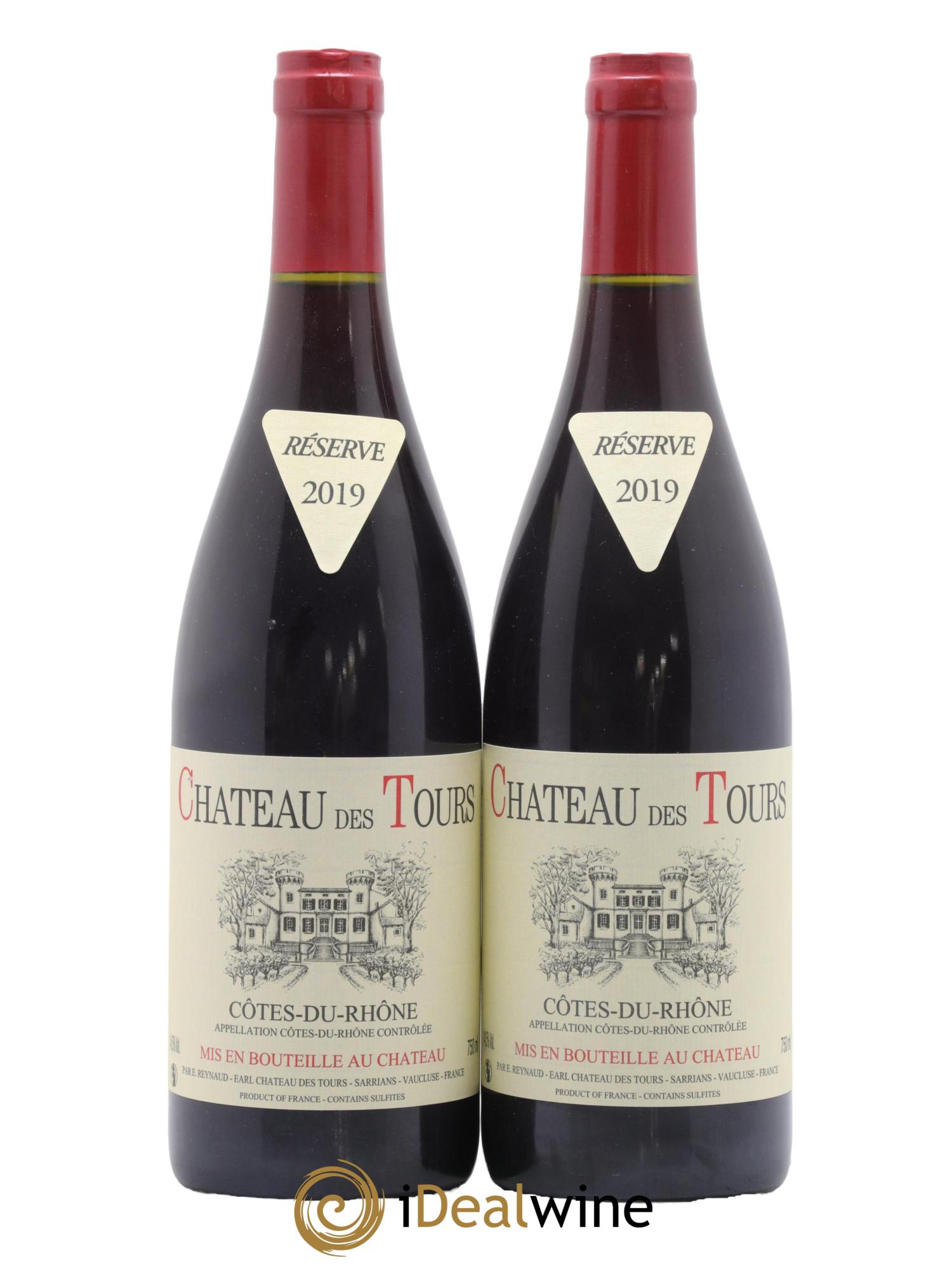 Côtes-du-Rhône Château des Tours Emmanuel Reynaud 2019 - Lot de 2 bouteilles - 0