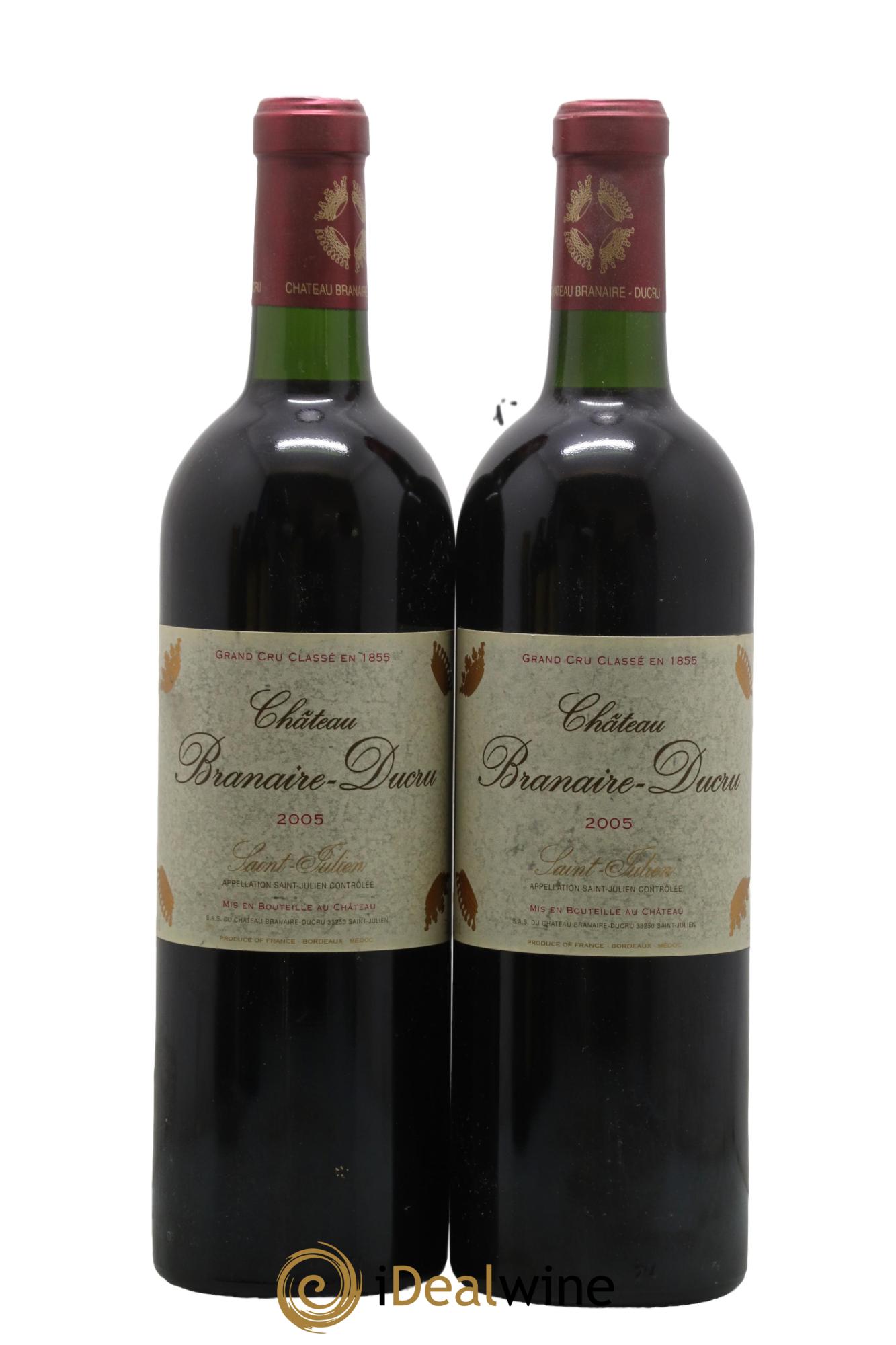 Château Branaire Ducru 4ème Grand Cru Classé 2005 - Lotto di 2 bottiglie - 0