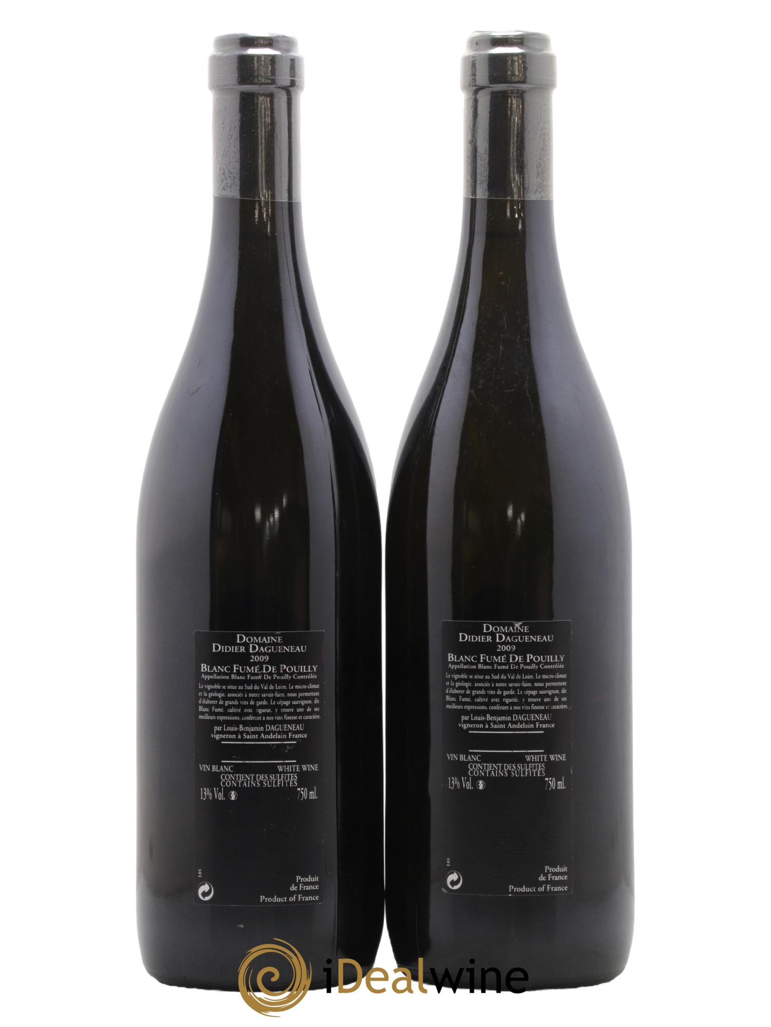 Vin de France (anciennement Pouilly-Fumé) Silex Dagueneau (Domaine Didier - Louis-Benjamin) 2009 - Posten von 2 Flaschen - 1