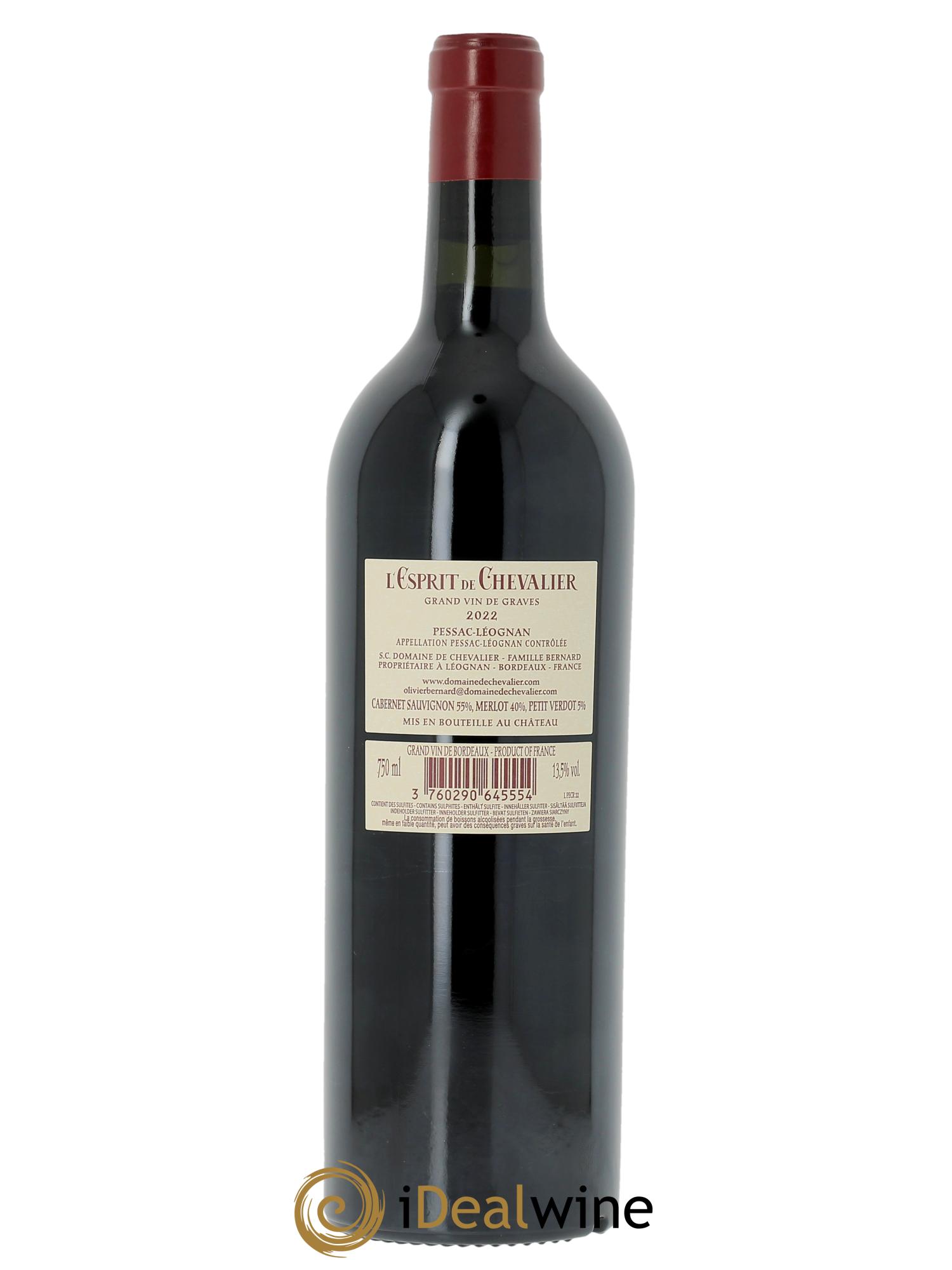 Esprit de Chevalier Second Vin 2022 - Lotto di 1 bottiglia - 1