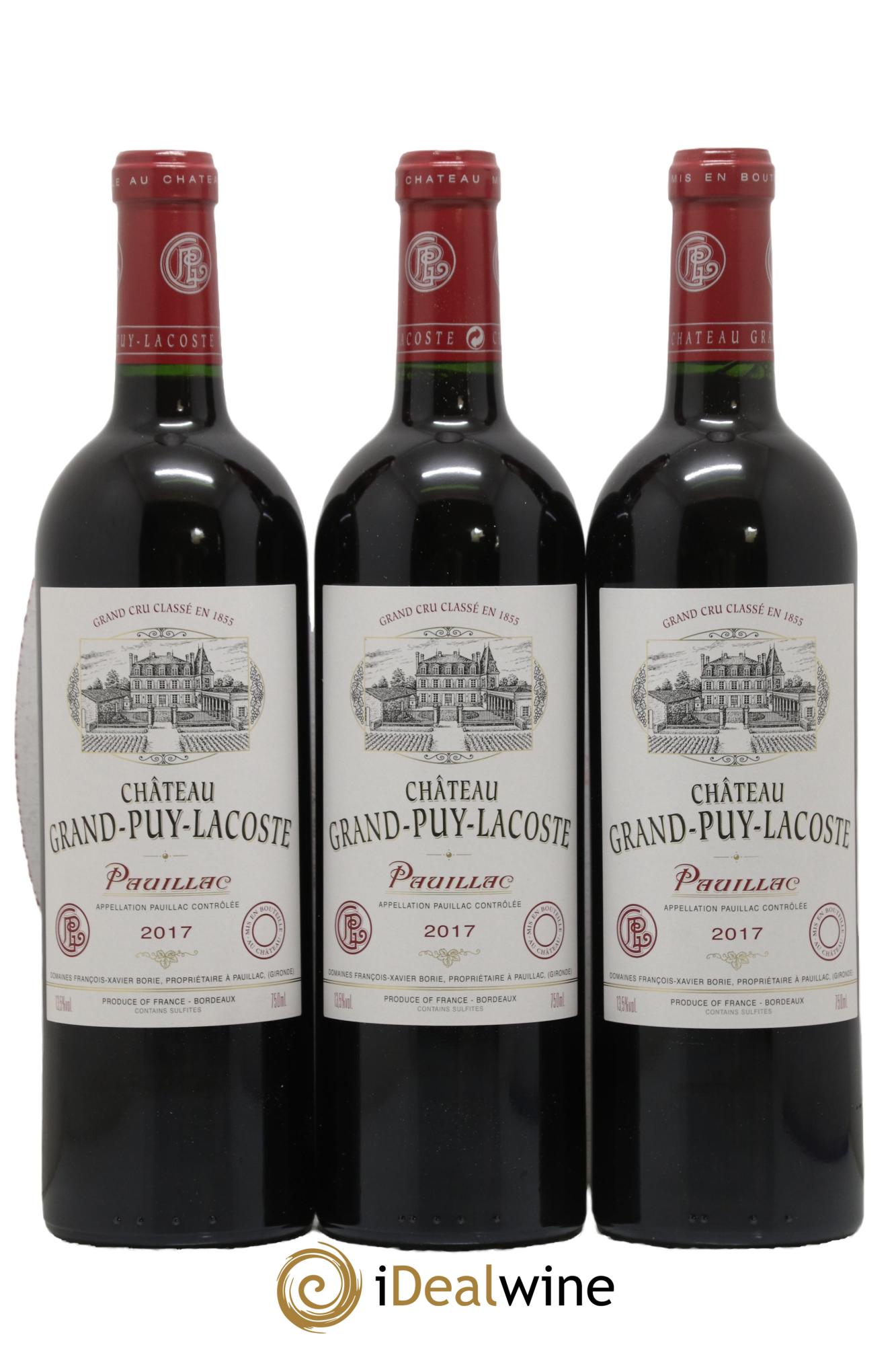 Château Grand Puy Lacoste 5ème Grand Cru Classé 2017 - Lot de 6 bouteilles - 1