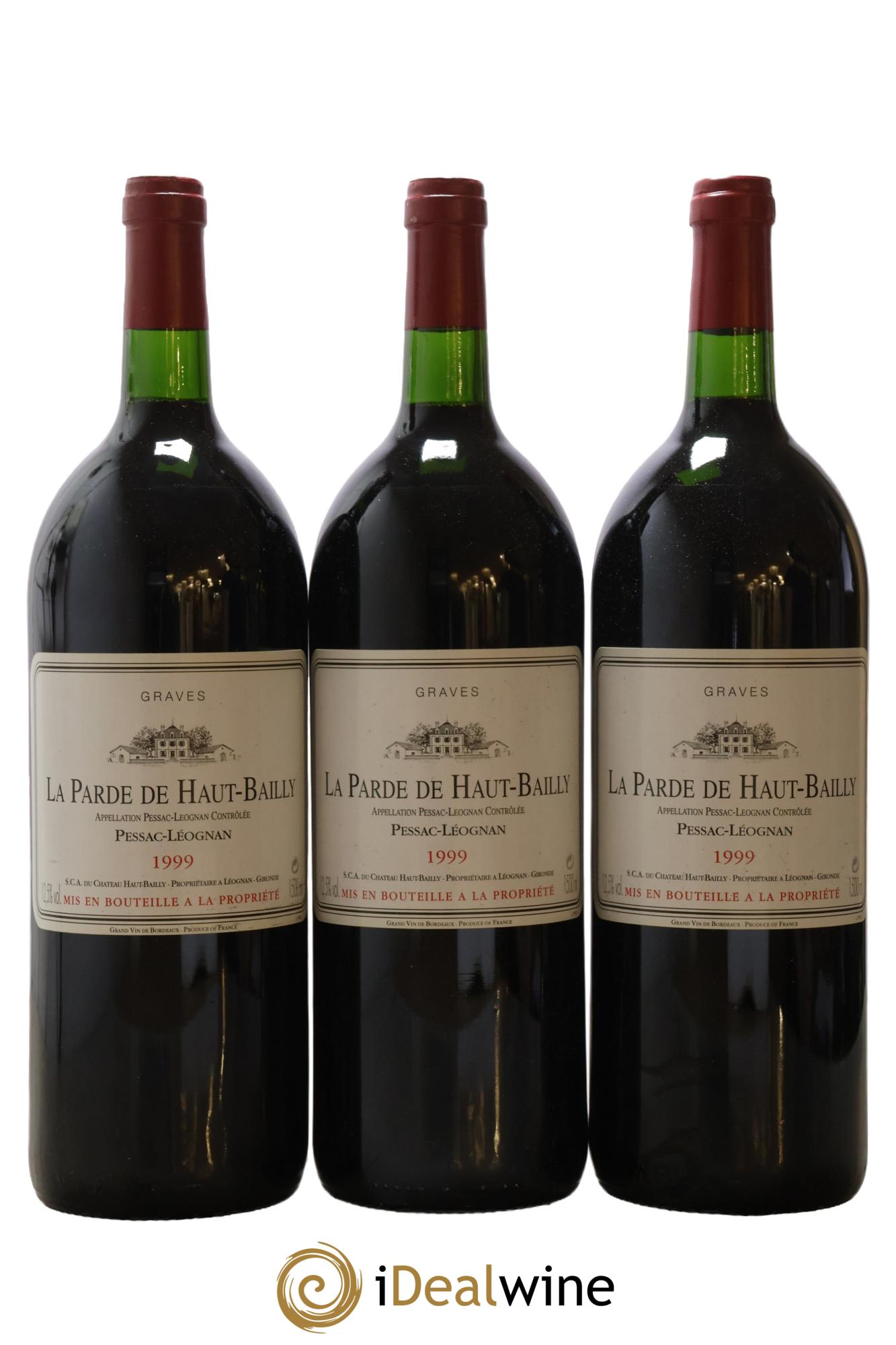 Haut Bailly II (Anciennement La Parde de Haut-Bailly) Second Vin 1999 - Lot de 3 magnums - 0