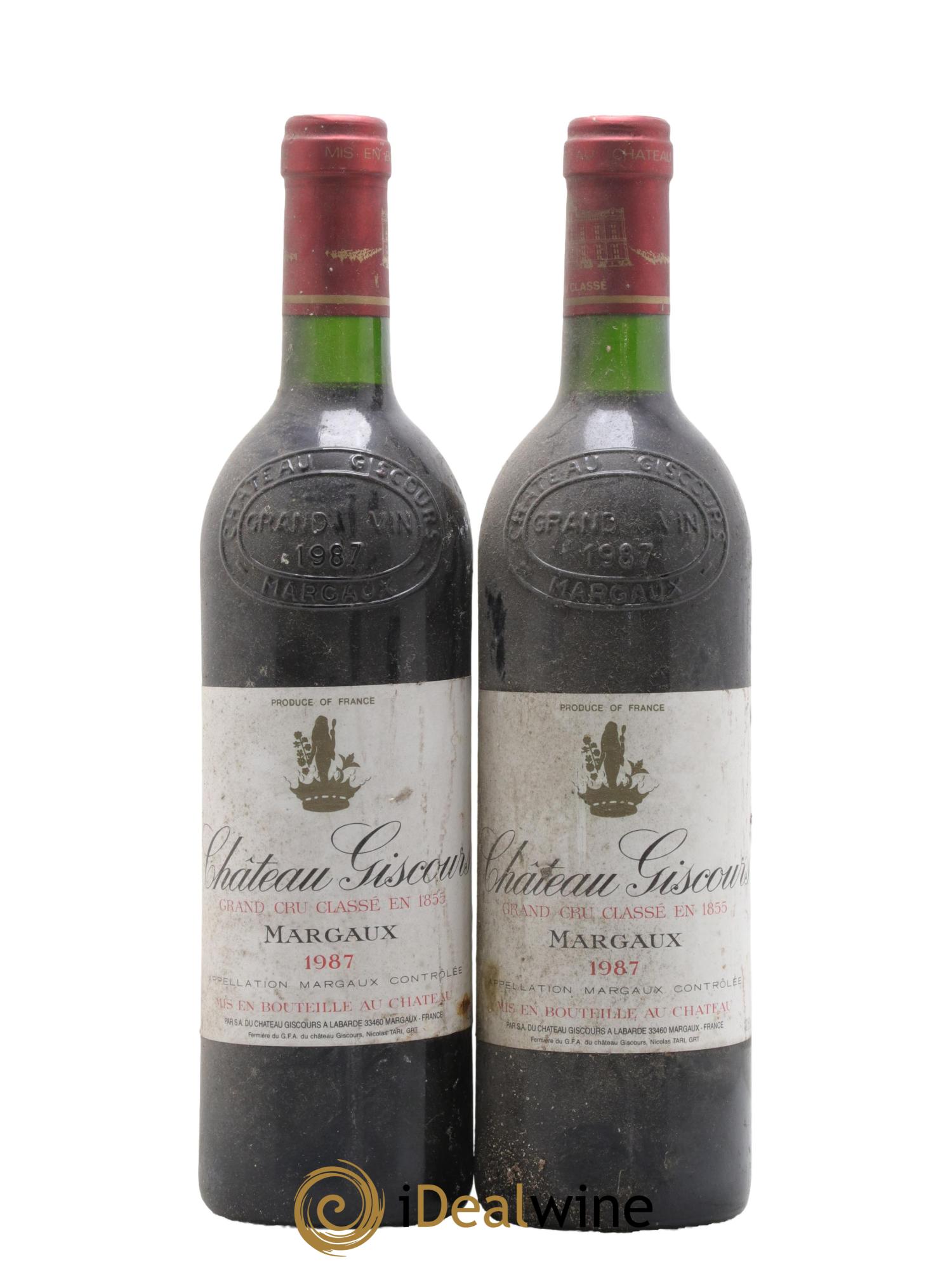Château Giscours 3ème Grand Cru Classé 1987 - Lot de 2 bouteilles - 0