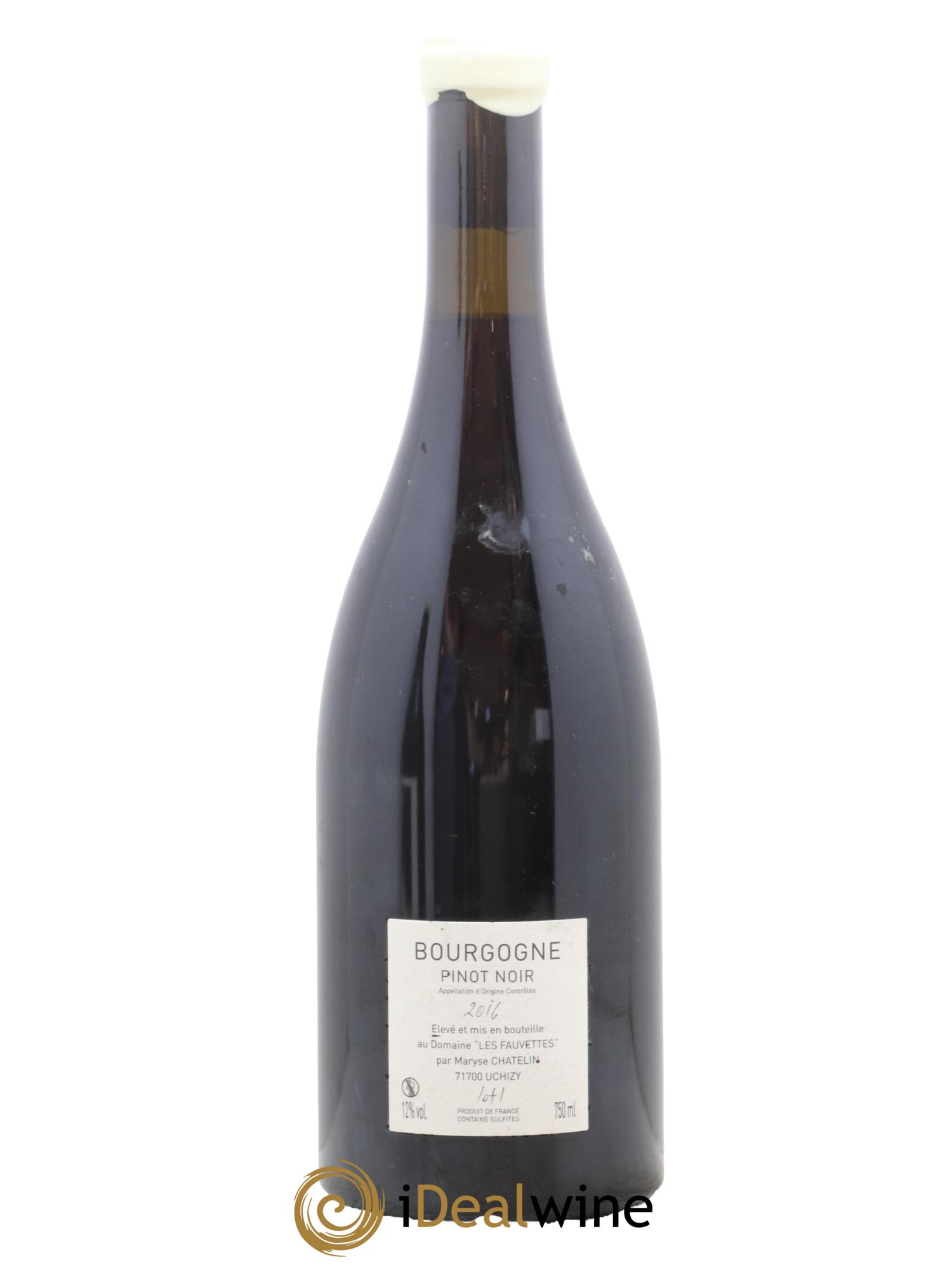 Bourgogne "De l'Aube à l'Aube" Pinot Noir Maryse Chatelain Domaine Des Fauvettes 2016 - Lot de 1 bouteille - 1
