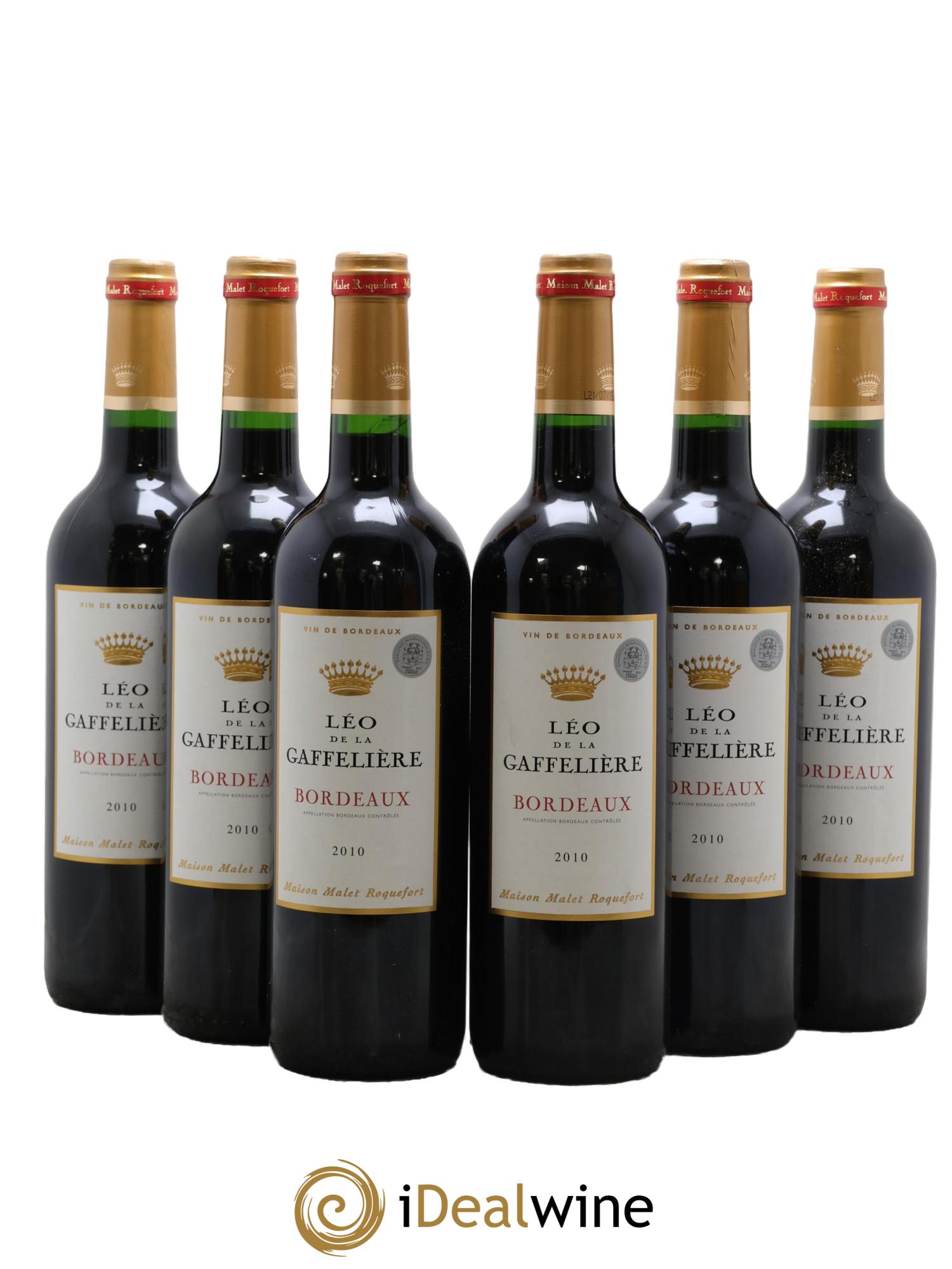 Bordeaux Léo de la Gaffelière 2010 - Posten von 6 Flaschen - 0