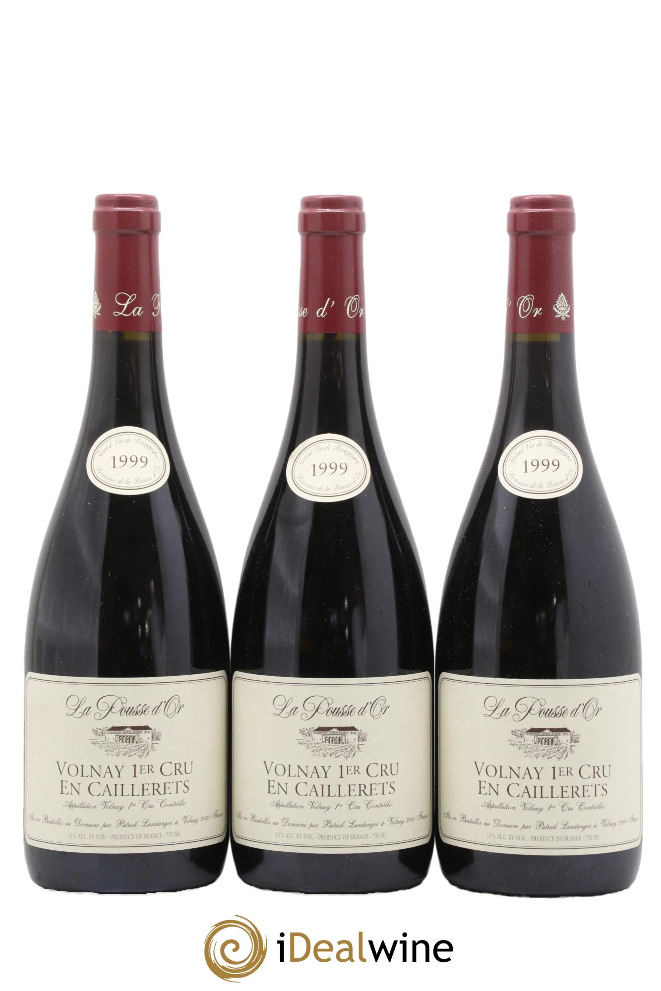 Volnay 1er Cru Les Caillerets La Pousse d'Or (Domaine de) 1999 - Lot of 3 bottles - 0