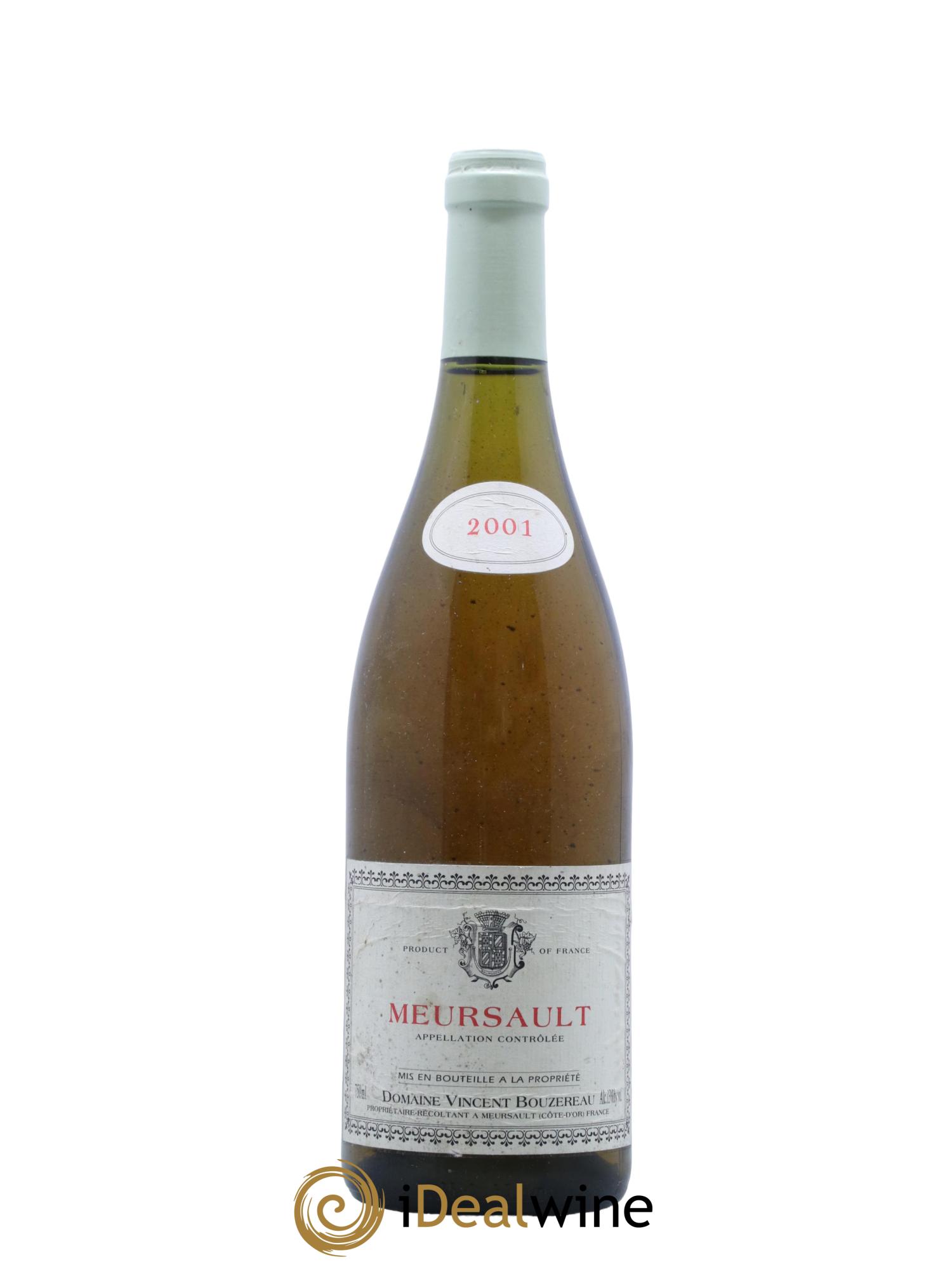 Meursault Vincent Bouzereau (Domaine) 2001 - Lot de 1 bouteille - 0