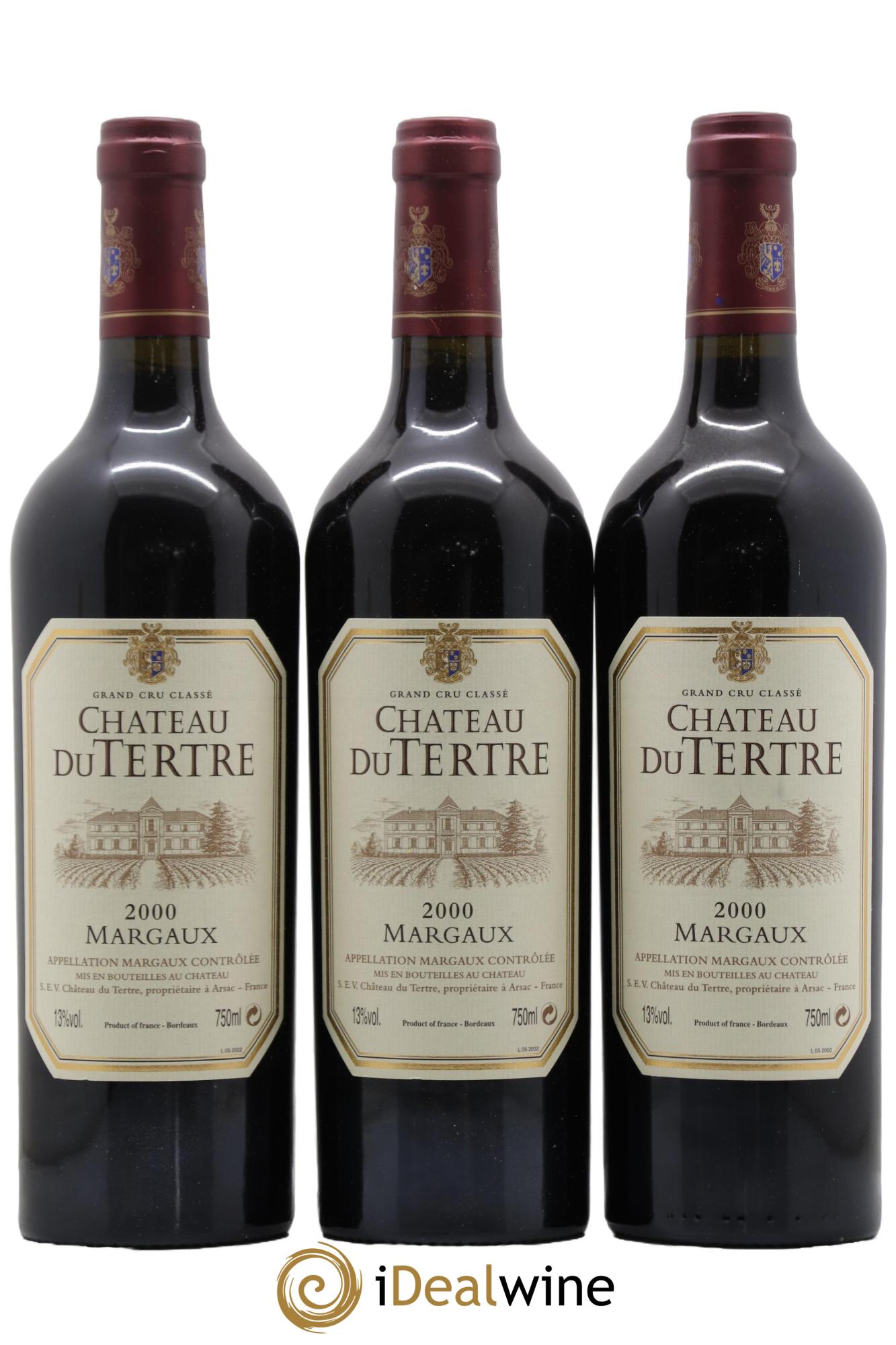 Château du Tertre 5ème Grand Cru Classé 2000 - Lot de 6 bouteilles - 1