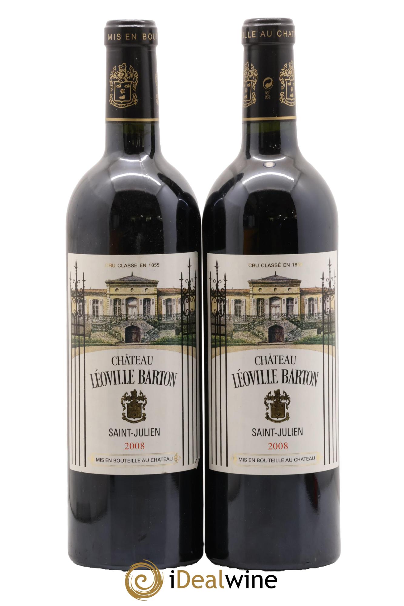 Château Léoville Barton 2ème Grand Cru Classé 2008 - Lot de 2 bouteilles - 0