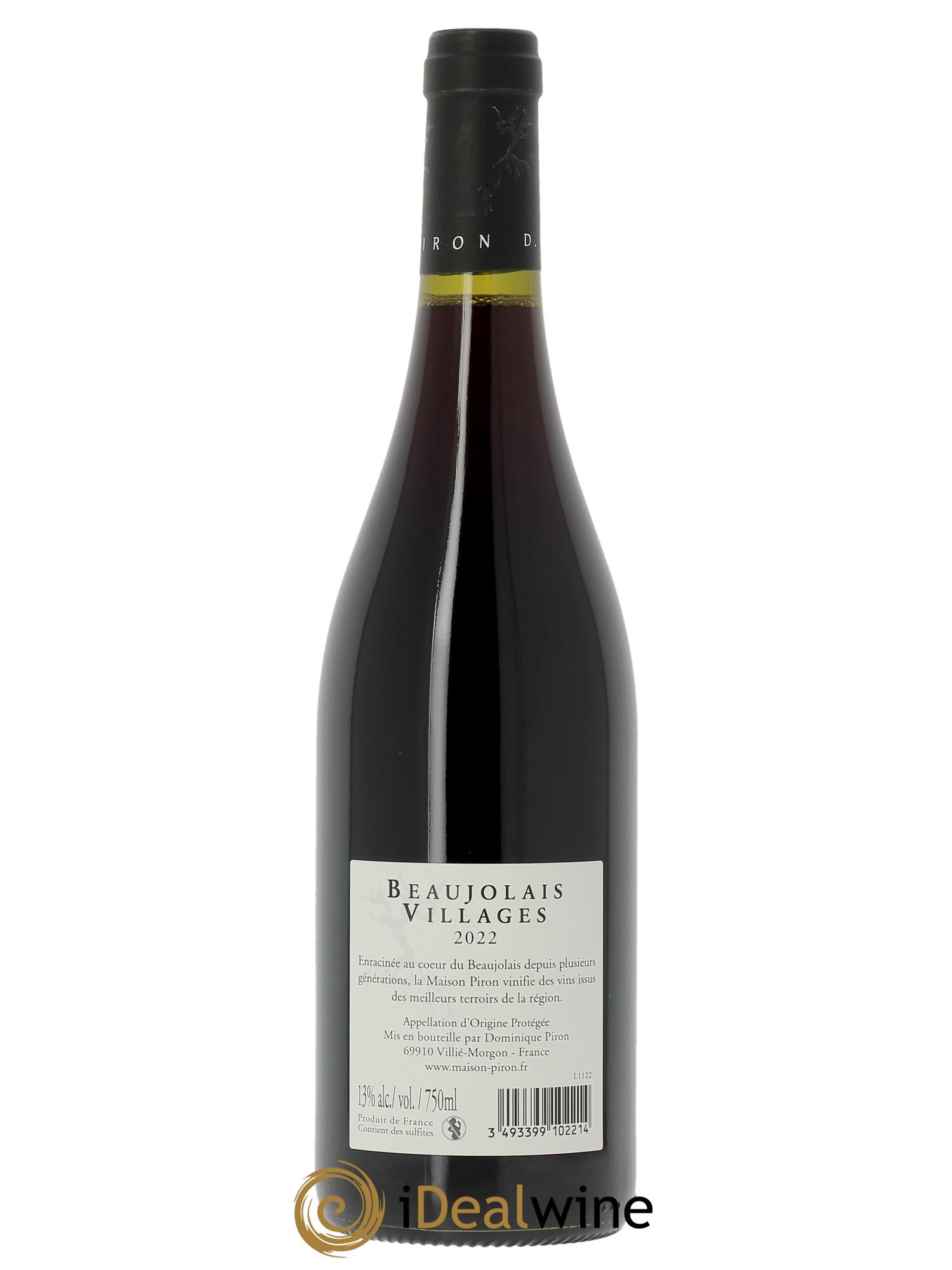 Beaujolais-Villages Dominique Piron (Domaine) 2022 - Posten von 1 Flasche - 1