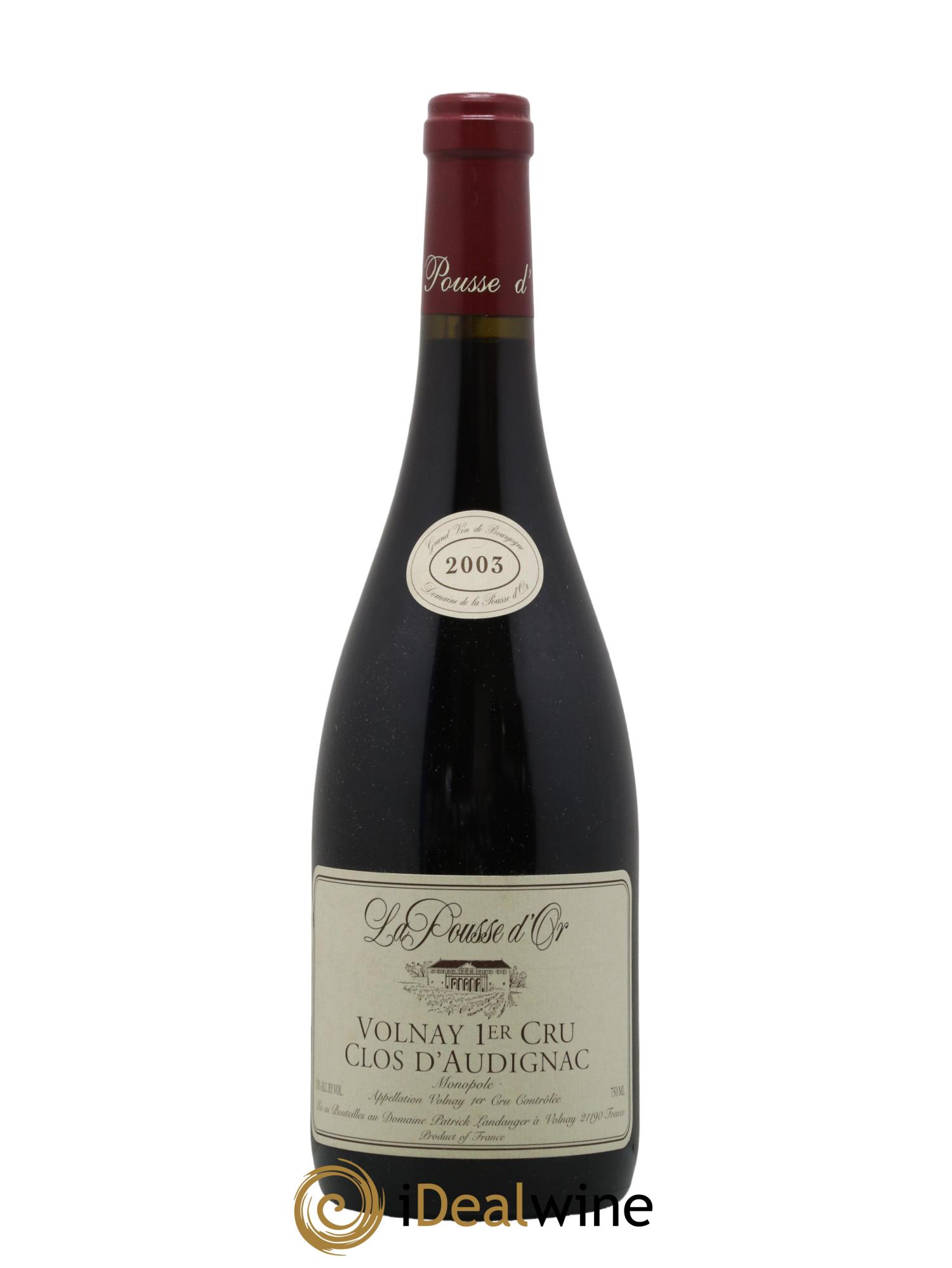 Volnay 1er Cru Clos d'Audignac La Pousse d'Or (Domaine de) 2003 - Lot de 1 bouteille - 0
