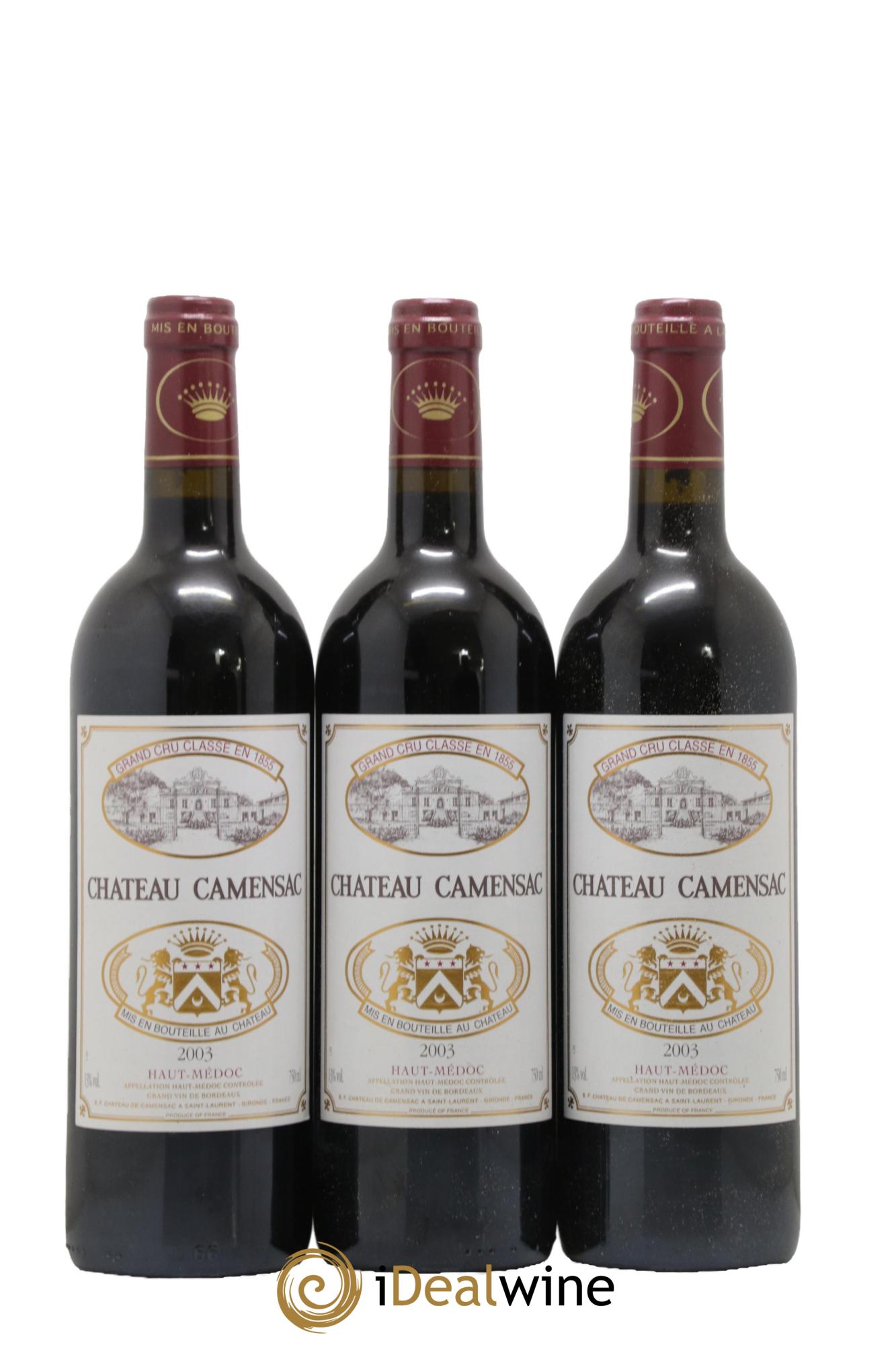 Château Camensac 5ème Grand Cru Classé 2003 - Lot de 6 bouteilles - 1