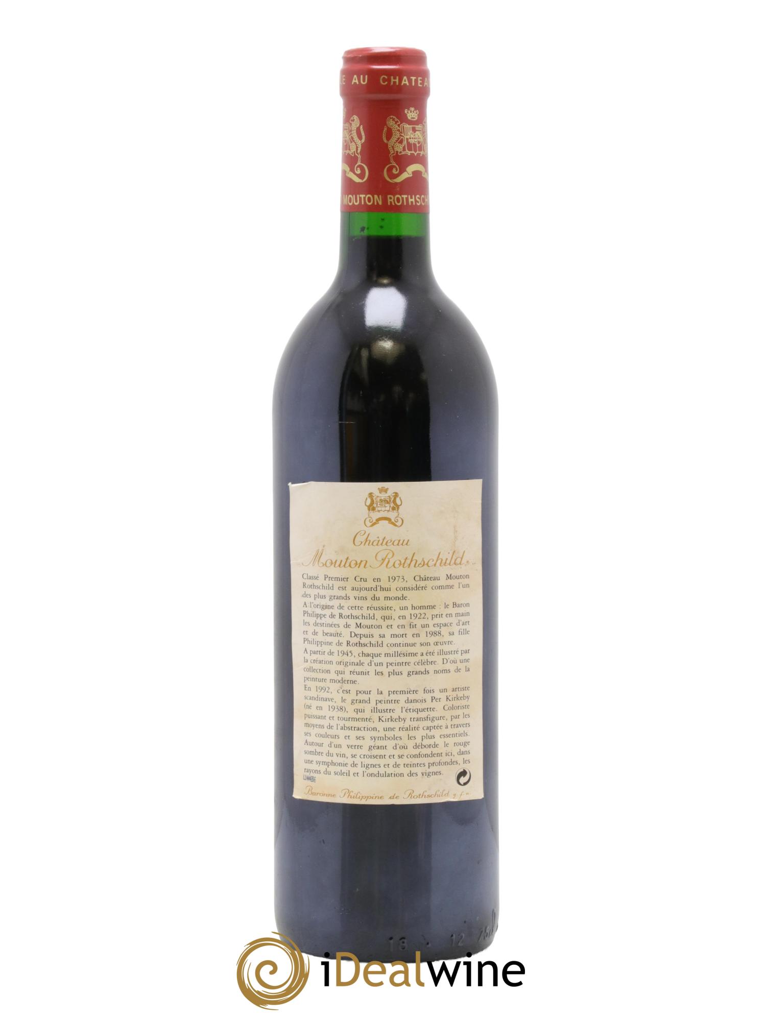 Château Mouton Rothschild 1er Grand Cru Classé 1992 - Lot of 1 bottle - 1