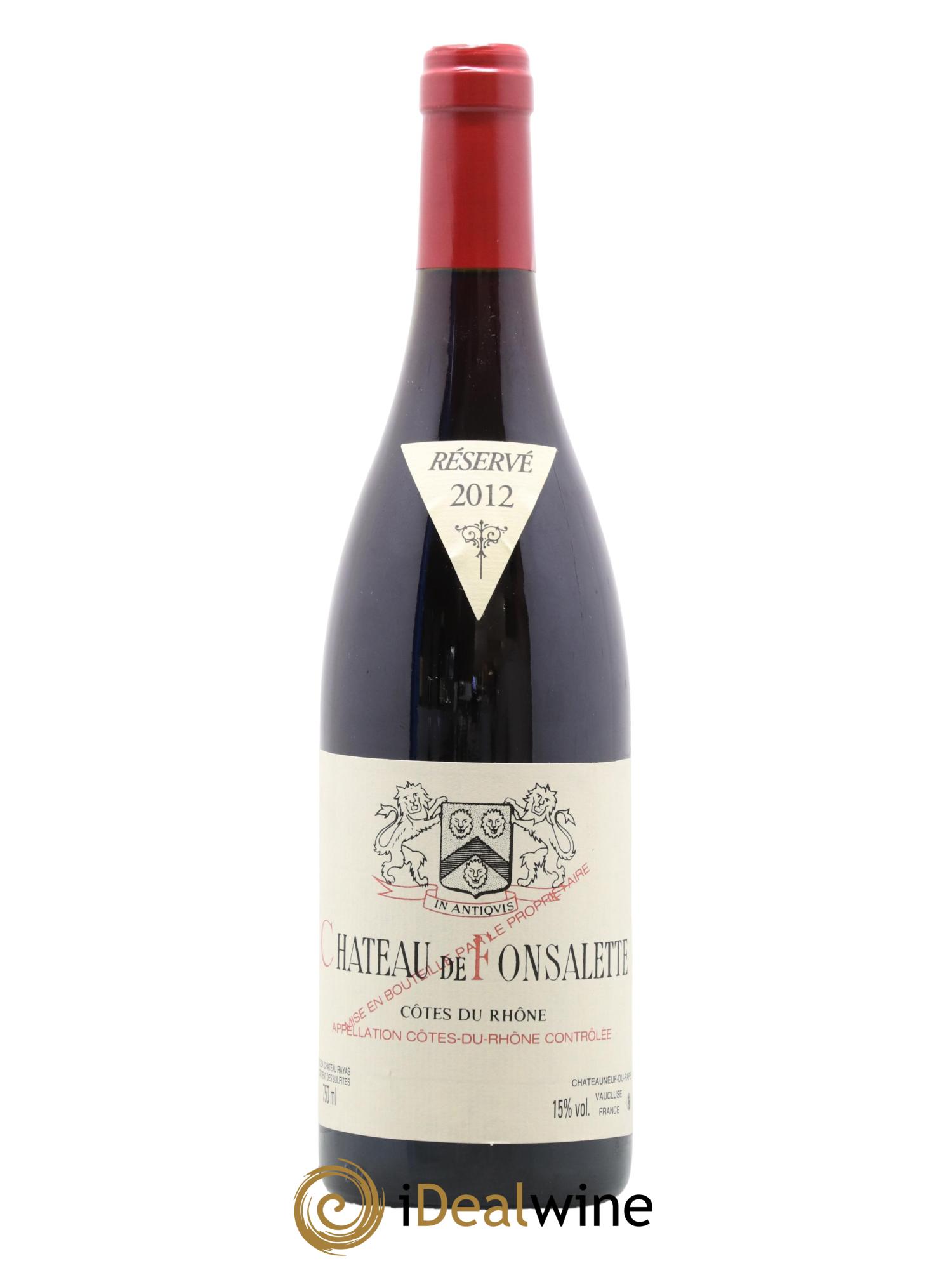 Côtes-du-Rhône Château de Fonsalette Emmanuel Reynaud 2012 - Lot de 1 bouteille - 0