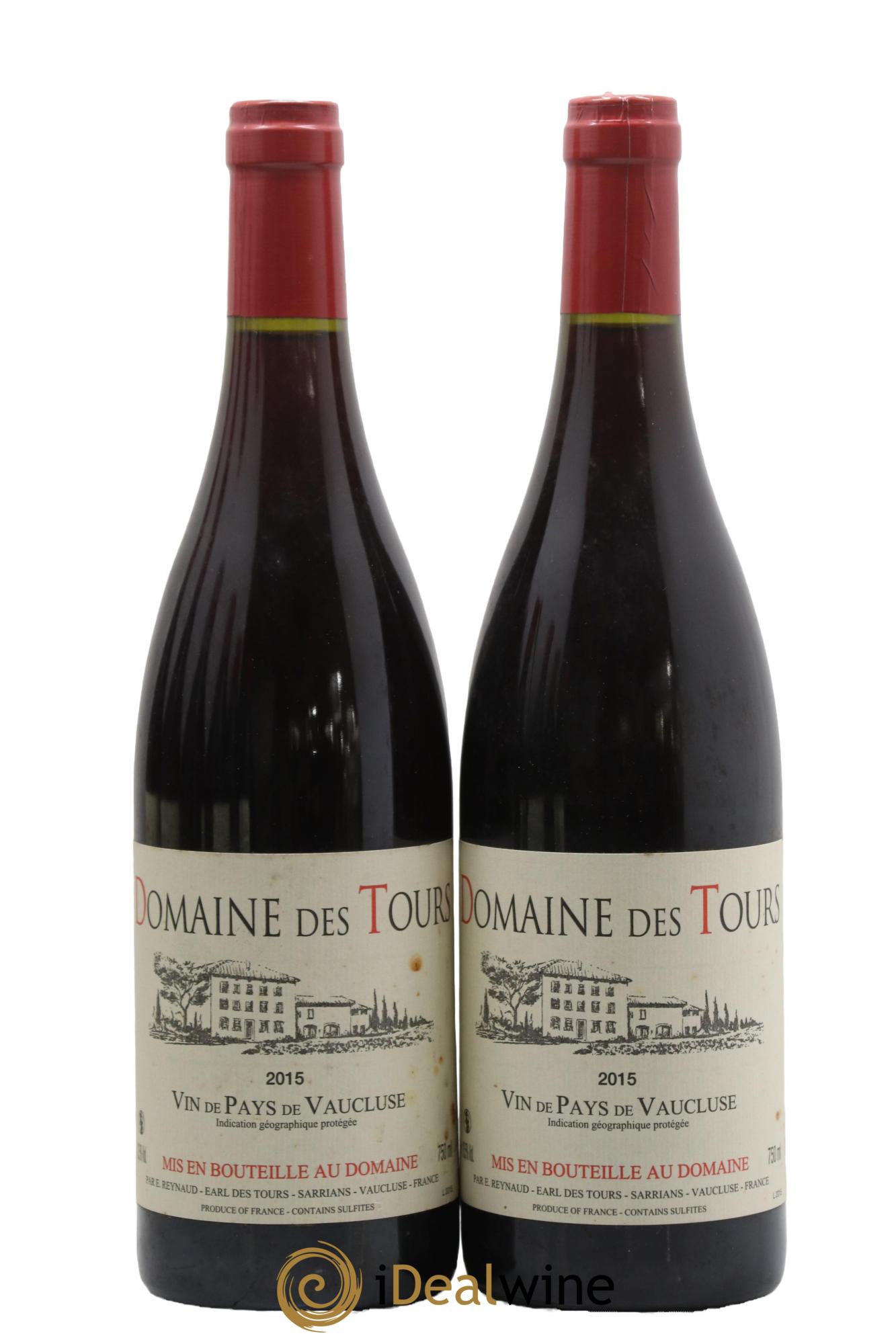 Vaucluse (Vin de Pays de Vaucluse) Domaine des Tours Emmanuel Reynaud 2015 - Lot de 2 bouteilles - 0