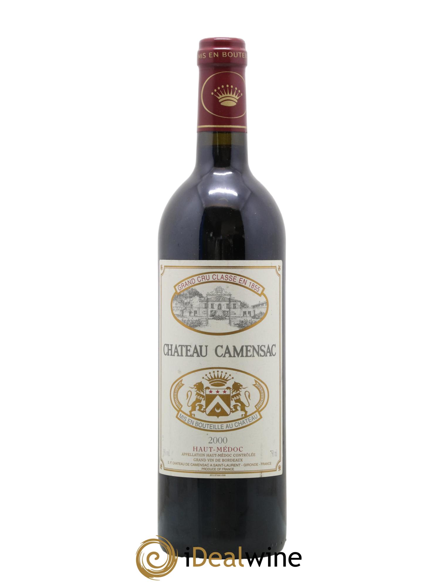 Château Camensac 5ème Grand Cru Classé 2000 - Lot de 1 bouteille - 0