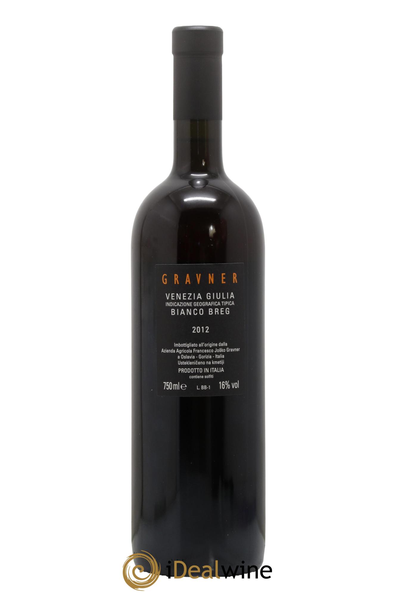 IGT Venezia Giulia Gravner Breg Breg Bianco Gravner 2012 - Lotto di 1 bottiglia - 1