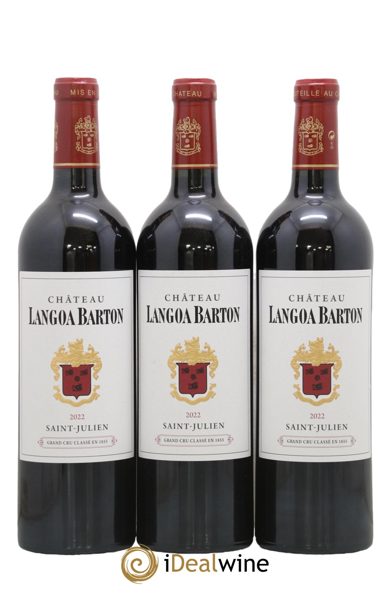 Château Langoa Barton 3ème Grand Cru Classé 2022 - Lot de 3 bouteilles - 0