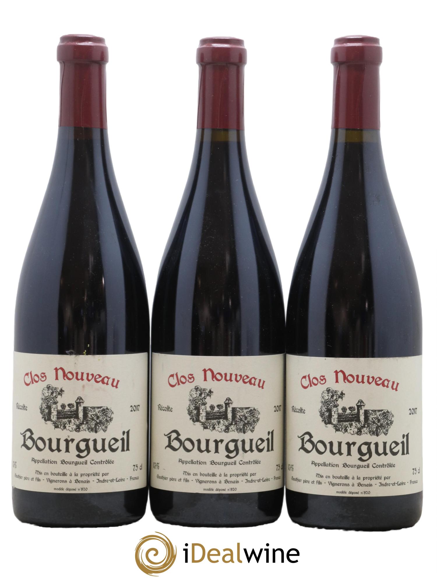Bourgueil Clos Nouveau Domaine du Bel Air 2017 - Lot de 3 bouteilles - 0