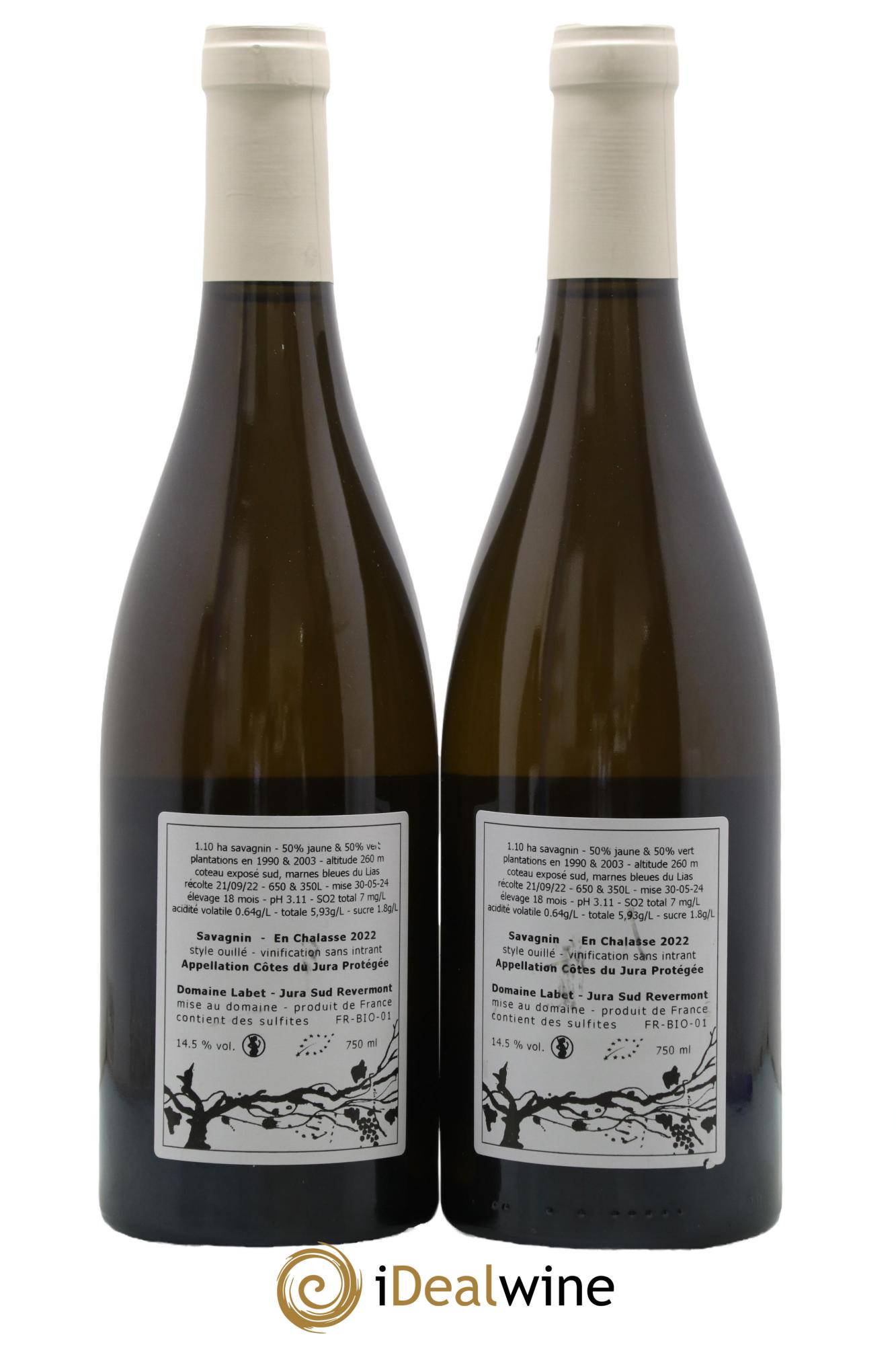 Côtes du Jura Fleur de Savagnin En Chalasse Romain - Julien - Charline Labet 2022 - Lot de 2 bouteilles - 1