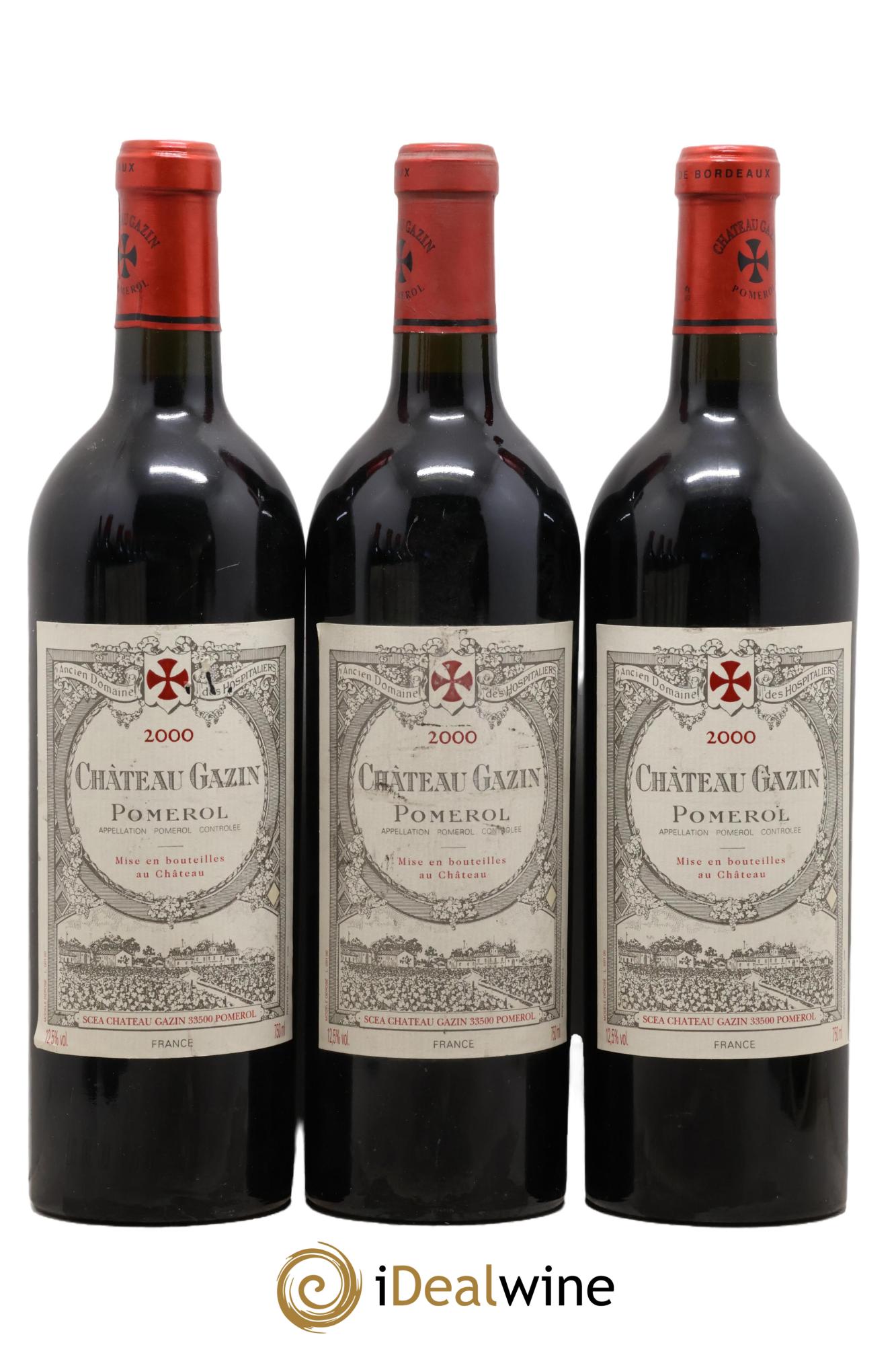 Château Gazin 2000 - Lotto di 3 bottiglie - 0