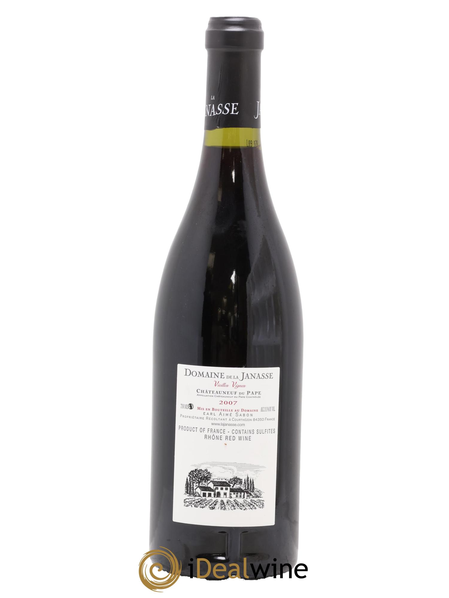 Châteauneuf-du-Pape Cuvée Vieilles Vignes La Janasse (Domaine de) 2007 - Lot de 1 bouteille - 1