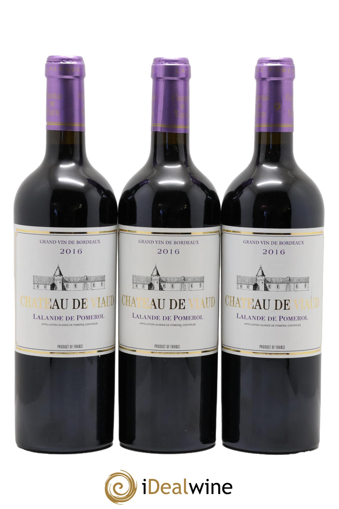 Lalande-de-Pomerol Château de Viaud 2016 - Lot de 3 bouteilles - 0