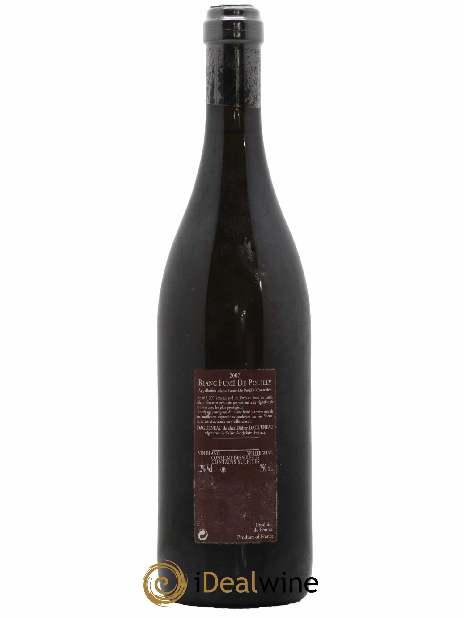 Vin de France (anciennement Pouilly-Fumé) Pur Sang Dagueneau (Domaine Didier - Louis-Benjamin) 2007 - Lot de 1 bouteille - 1