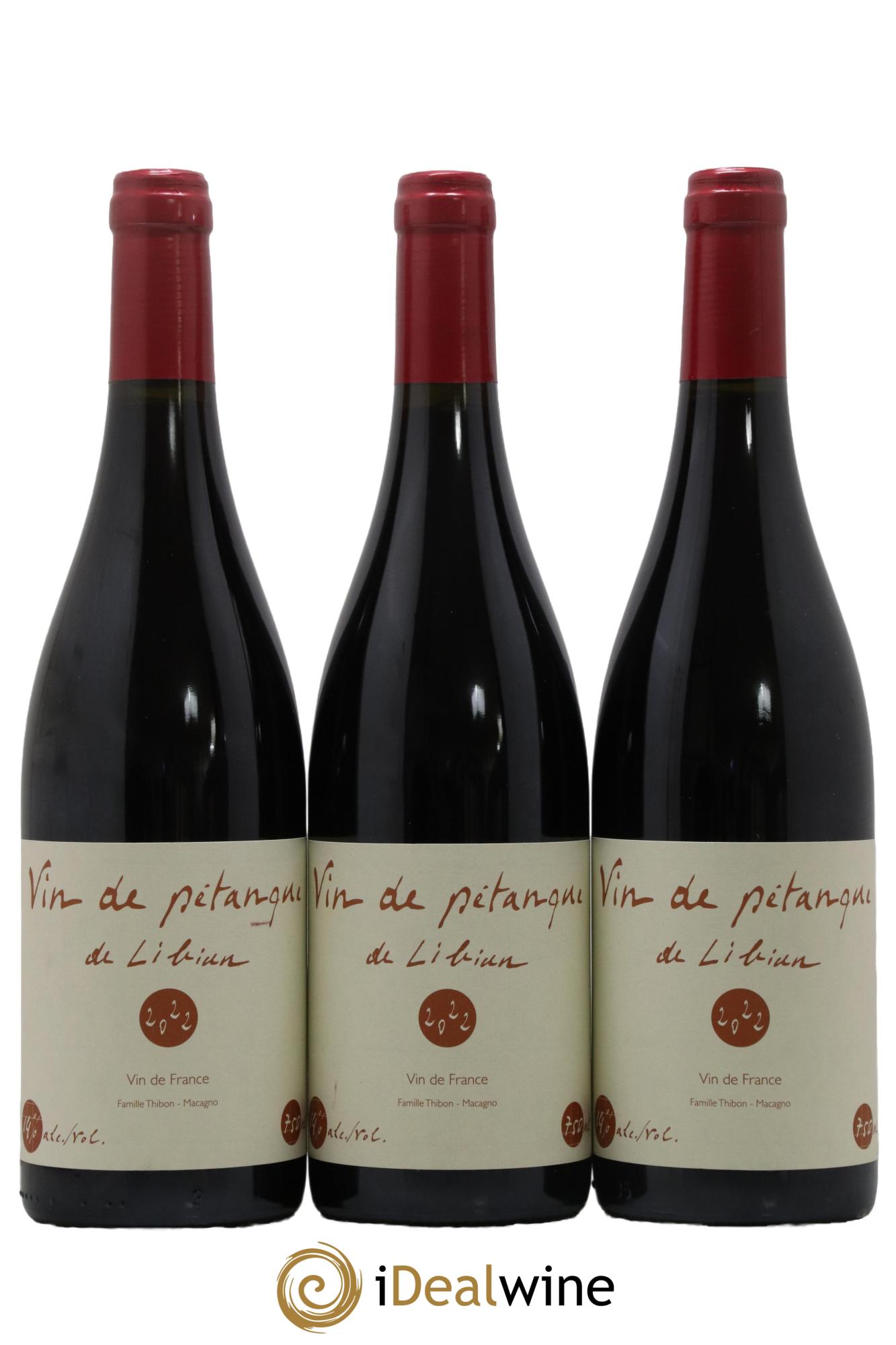 Ardèche Vin de Pétanque Mas de Libian 2022 - Lot de 3 bouteilles - 0