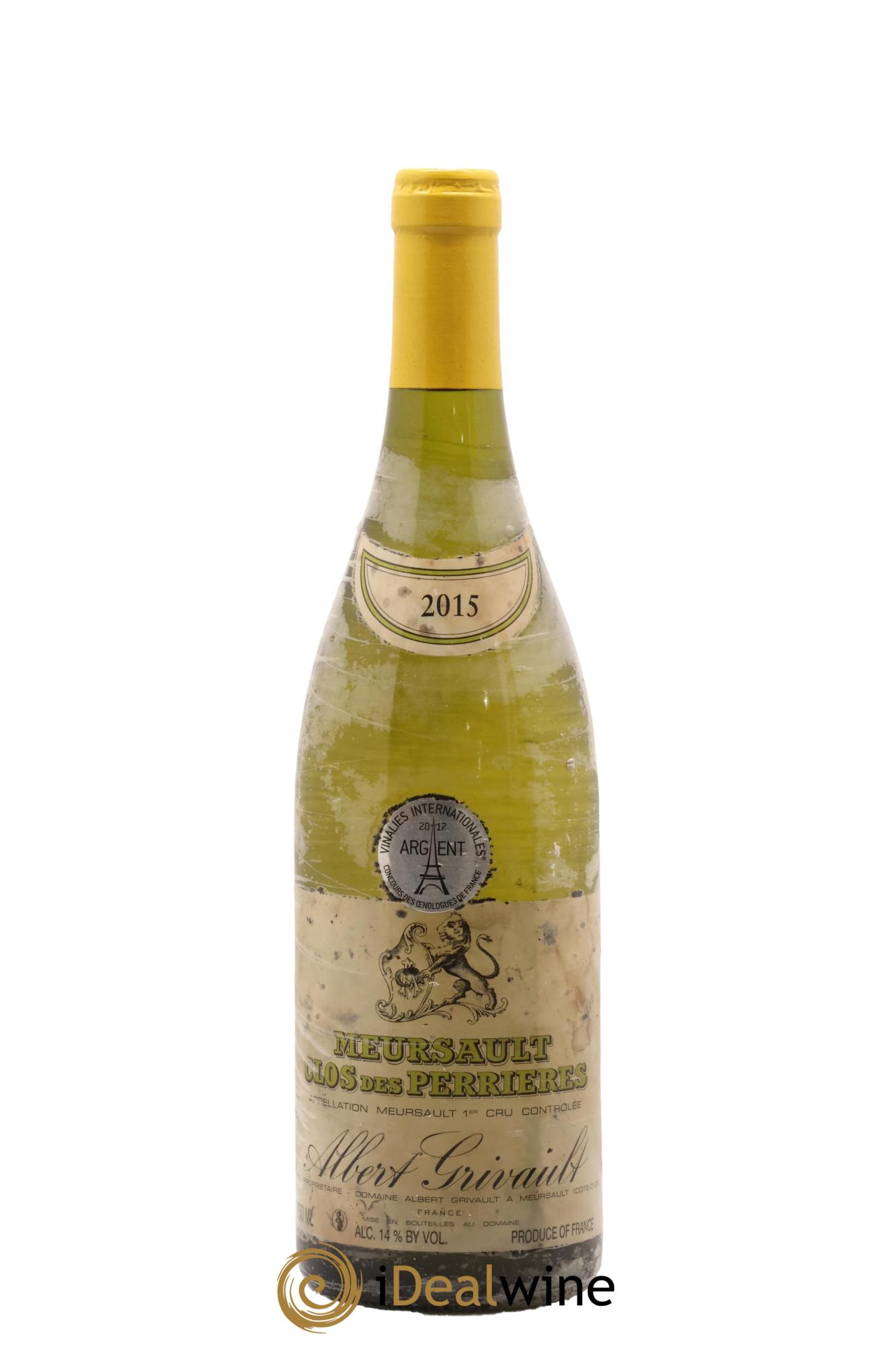 Meursault 1er Cru Clos des Perrières Monopole Albert Grivault 2015 - Lote de 1 botella - 0