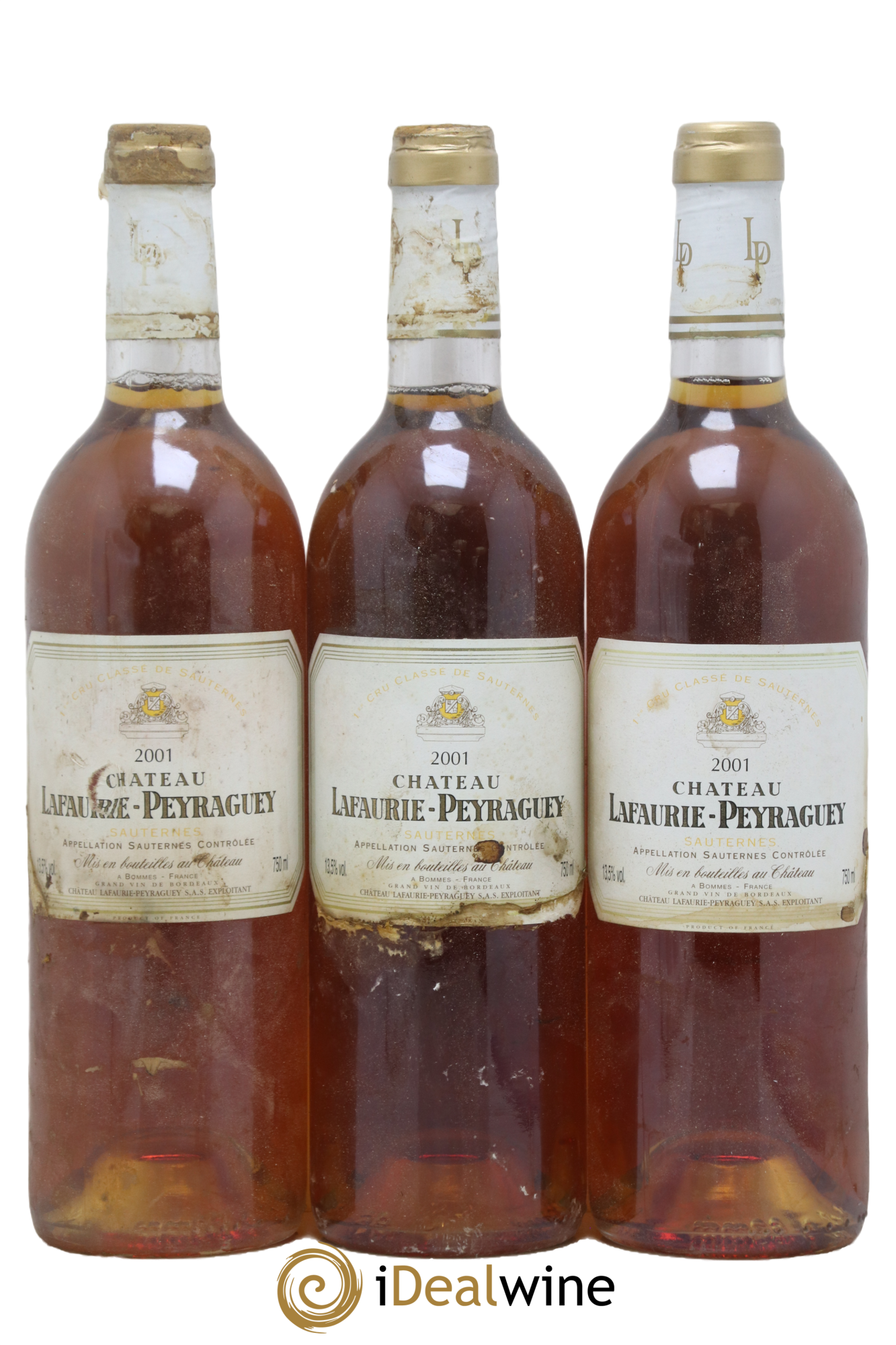 Château Lafaurie-Peyraguey 1er Grand Cru Classé 2001 - Lot de 3 bouteilles - 0