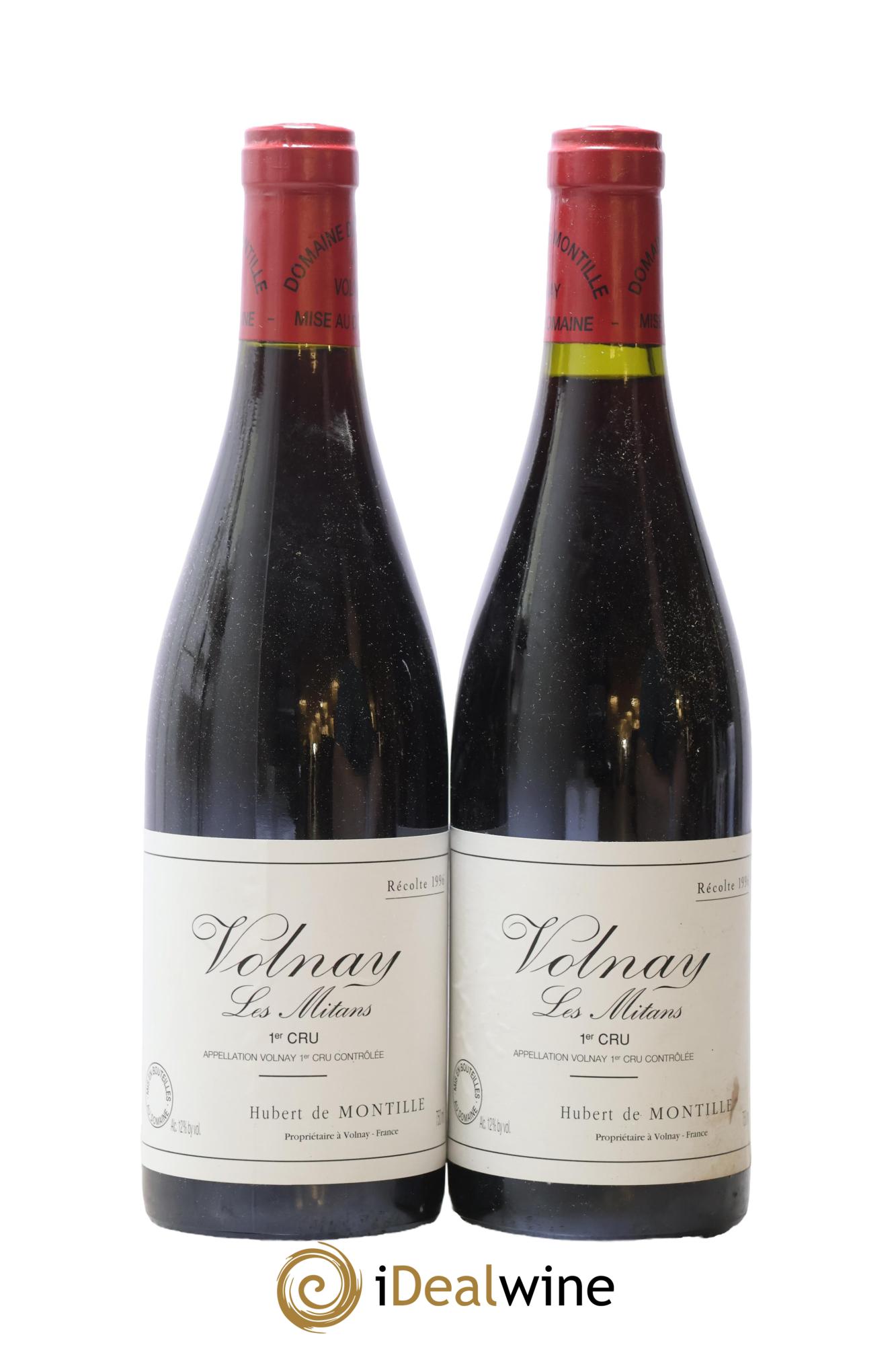 Volnay 1er Cru Les Mitans De Montille (Domaine) 1996 - Lot de 2 bouteilles - 0