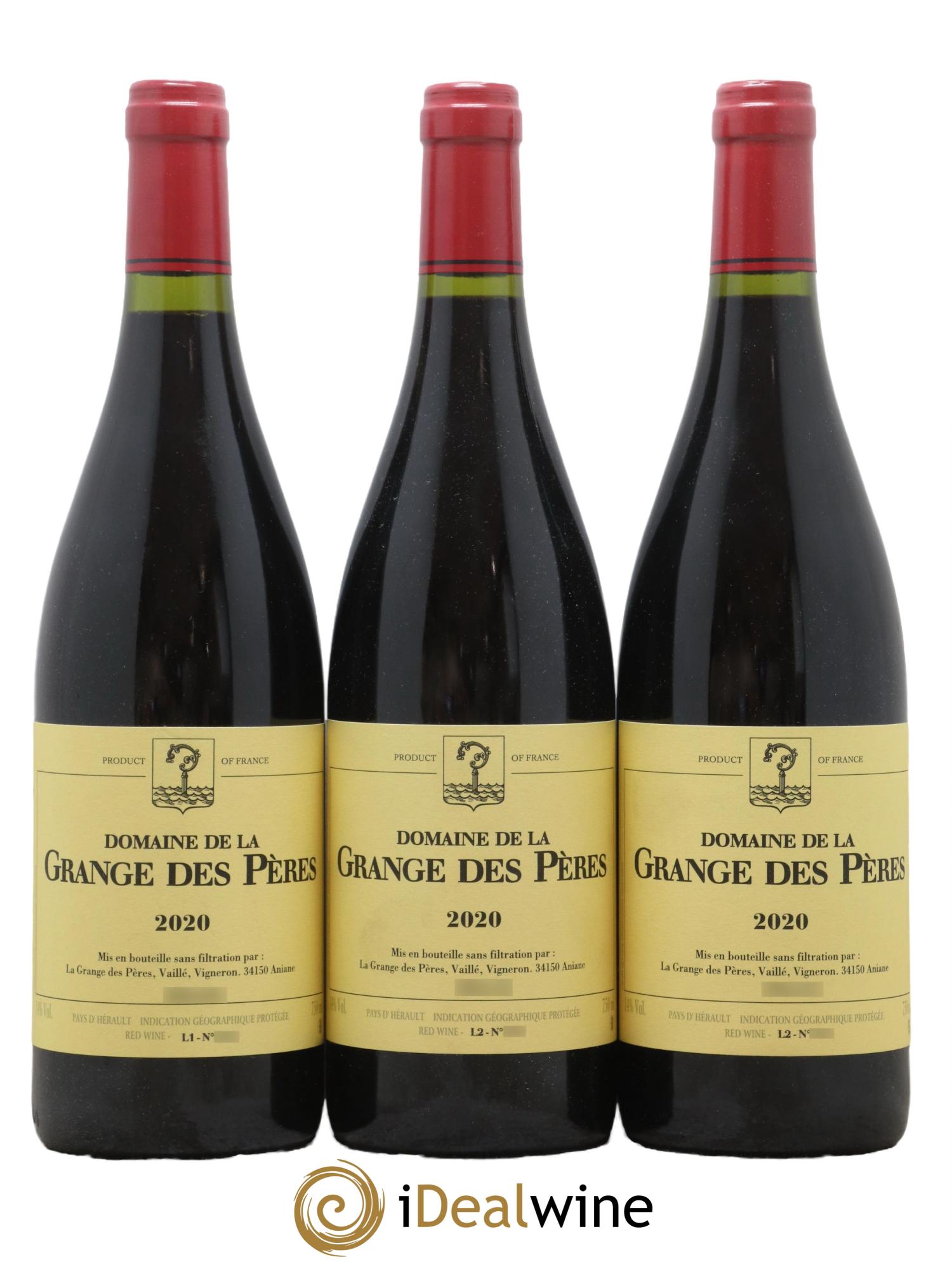 Pays d'Hérault Grange des Pères Laurent Vaillé 2020 - Lot de 3 bouteilles - 0