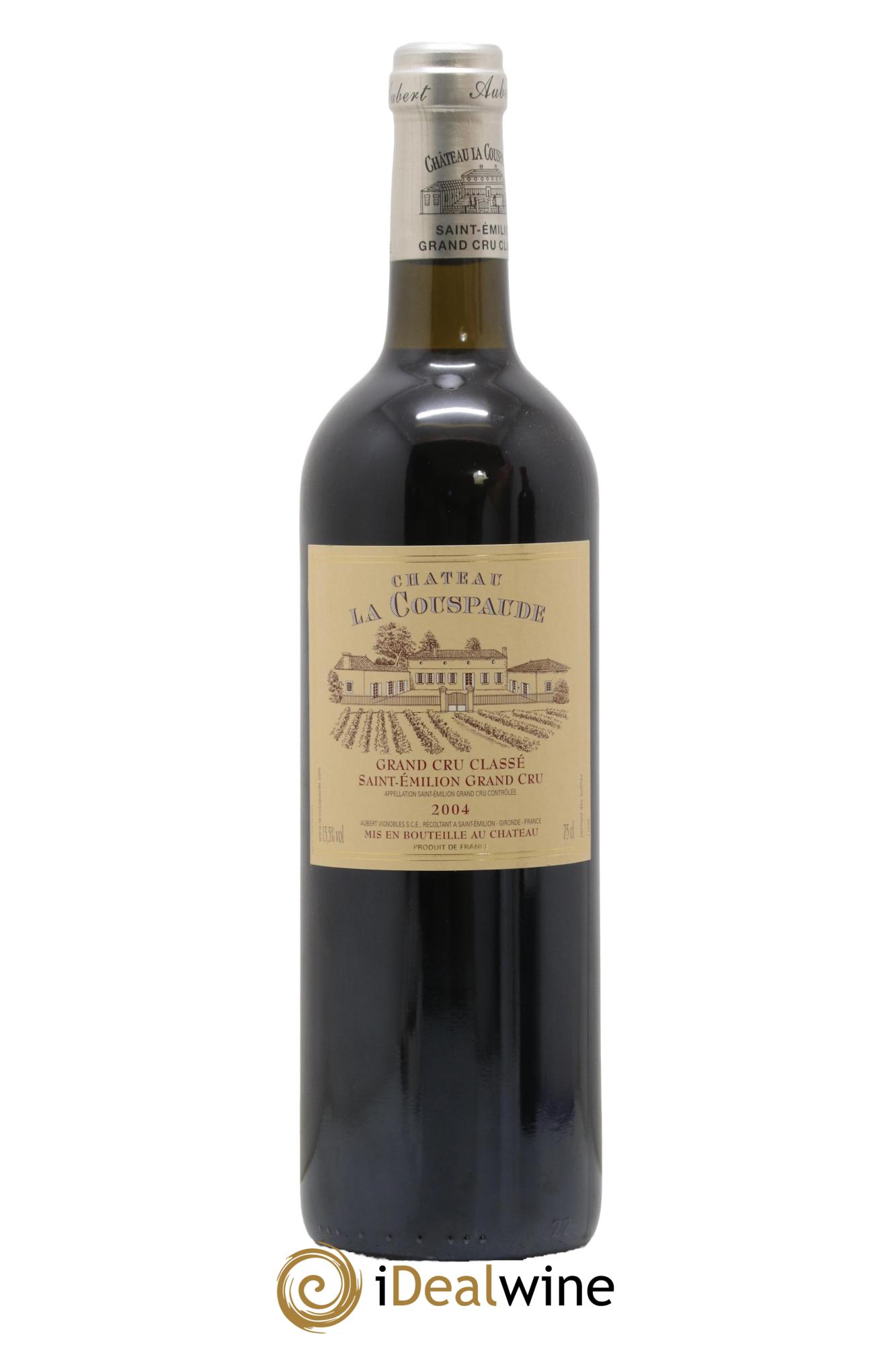 Château la Couspaude Grand Cru Classé 2004 - Lot de 1 bouteille - 0