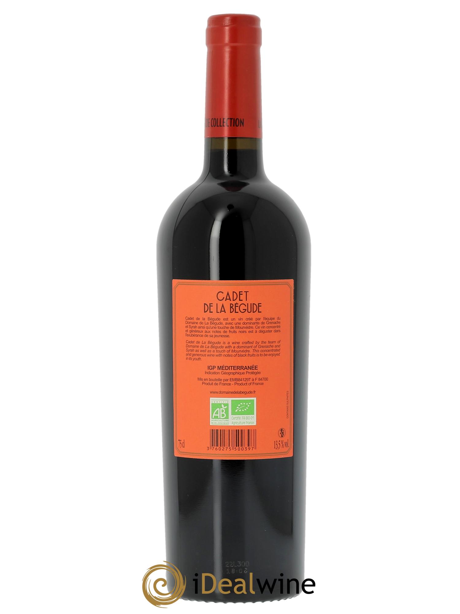 IGP Méditerranée La Bégude Cadet de la Bégude 2022 - Posten von 1 Flasche - 1