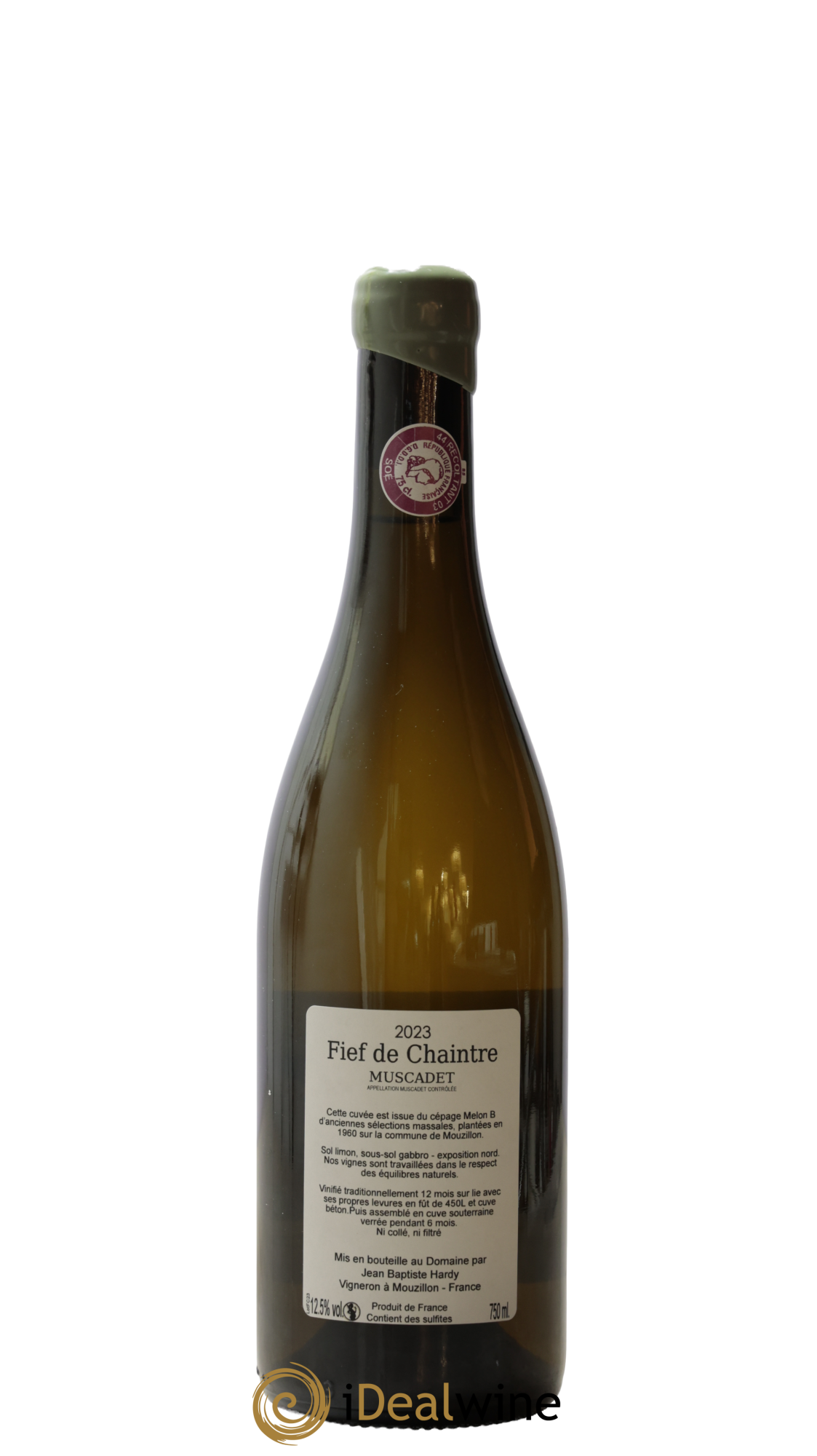 Muscadet Fief De Chaintre Jean-Baptiste Hardy 2023 - Lot de 1 bouteille - 1