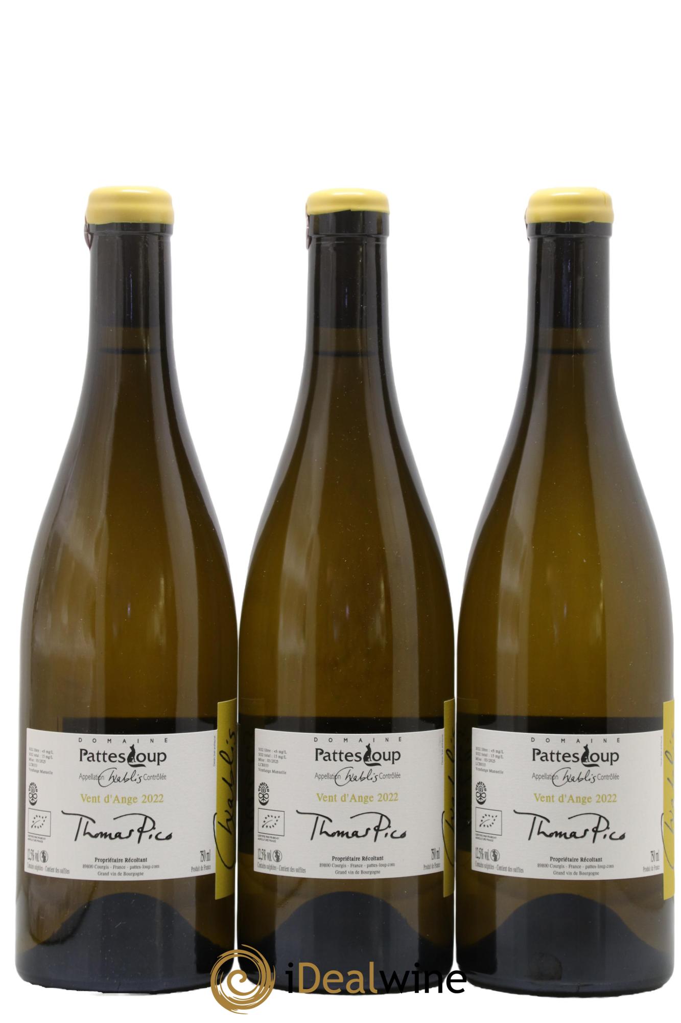 Chablis Vent d'Ange Pattes Loup (Domaine)  2022 - Posten von 3 Flaschen - 0