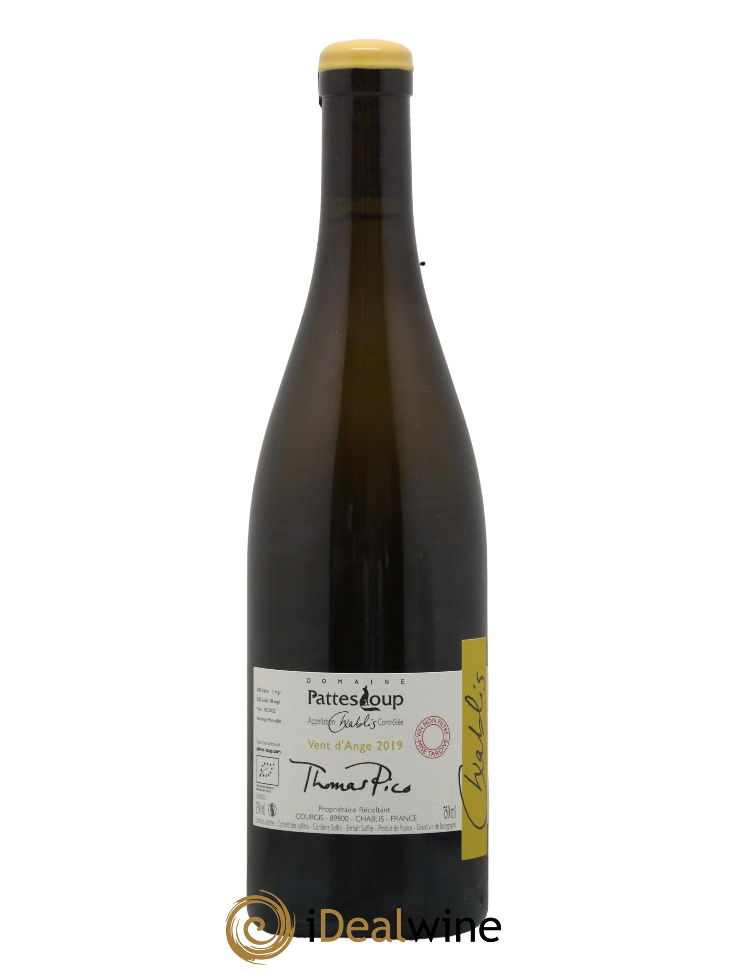 Chablis Vent d'Ange Pattes Loup (Domaine) Mise Tardive 2019 - Lotto di 1 bottiglia - 1