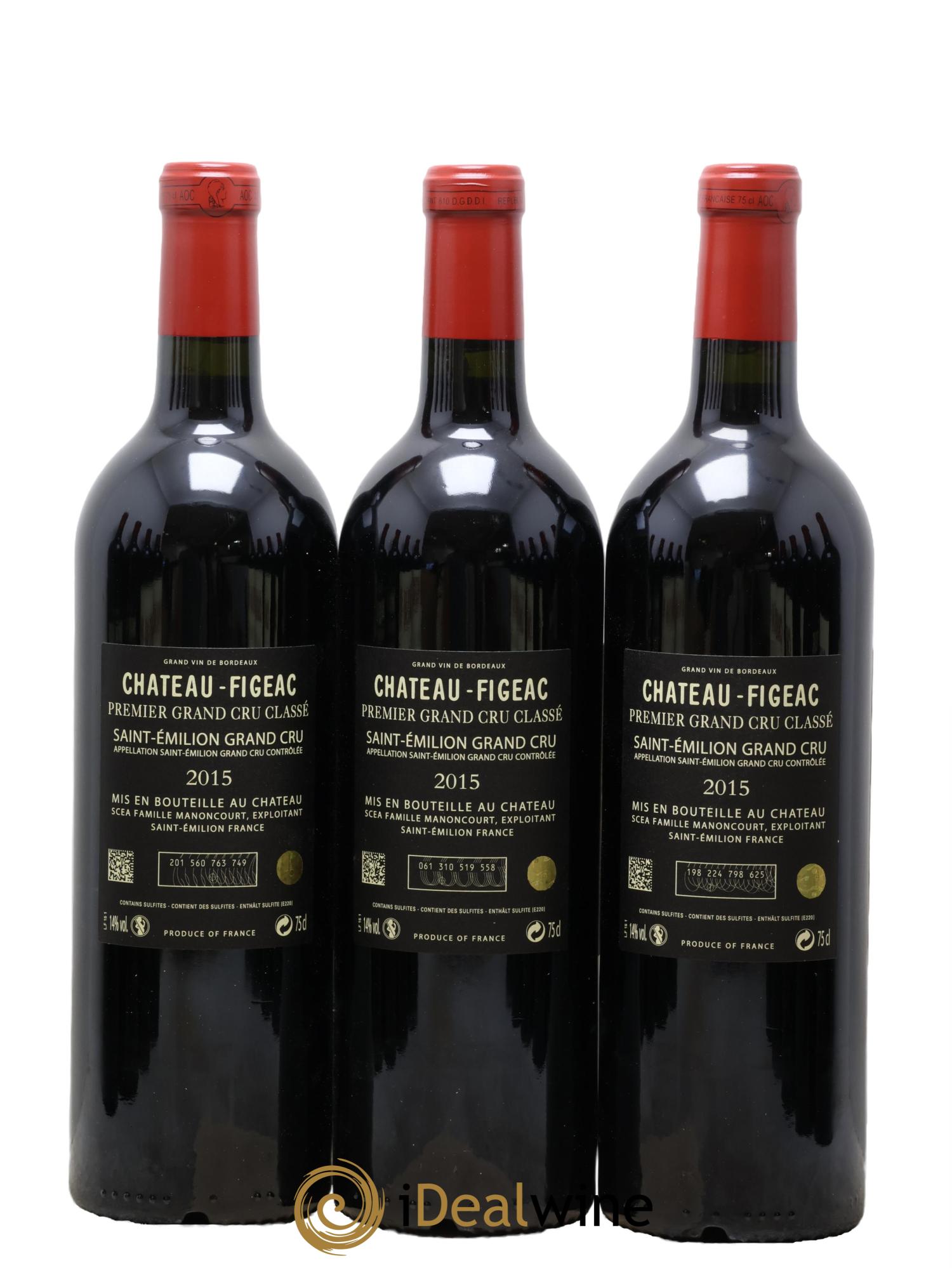 Château Figeac 1er Grand Cru Classé A  2015 - Lotto di 12 bottiglie - 2