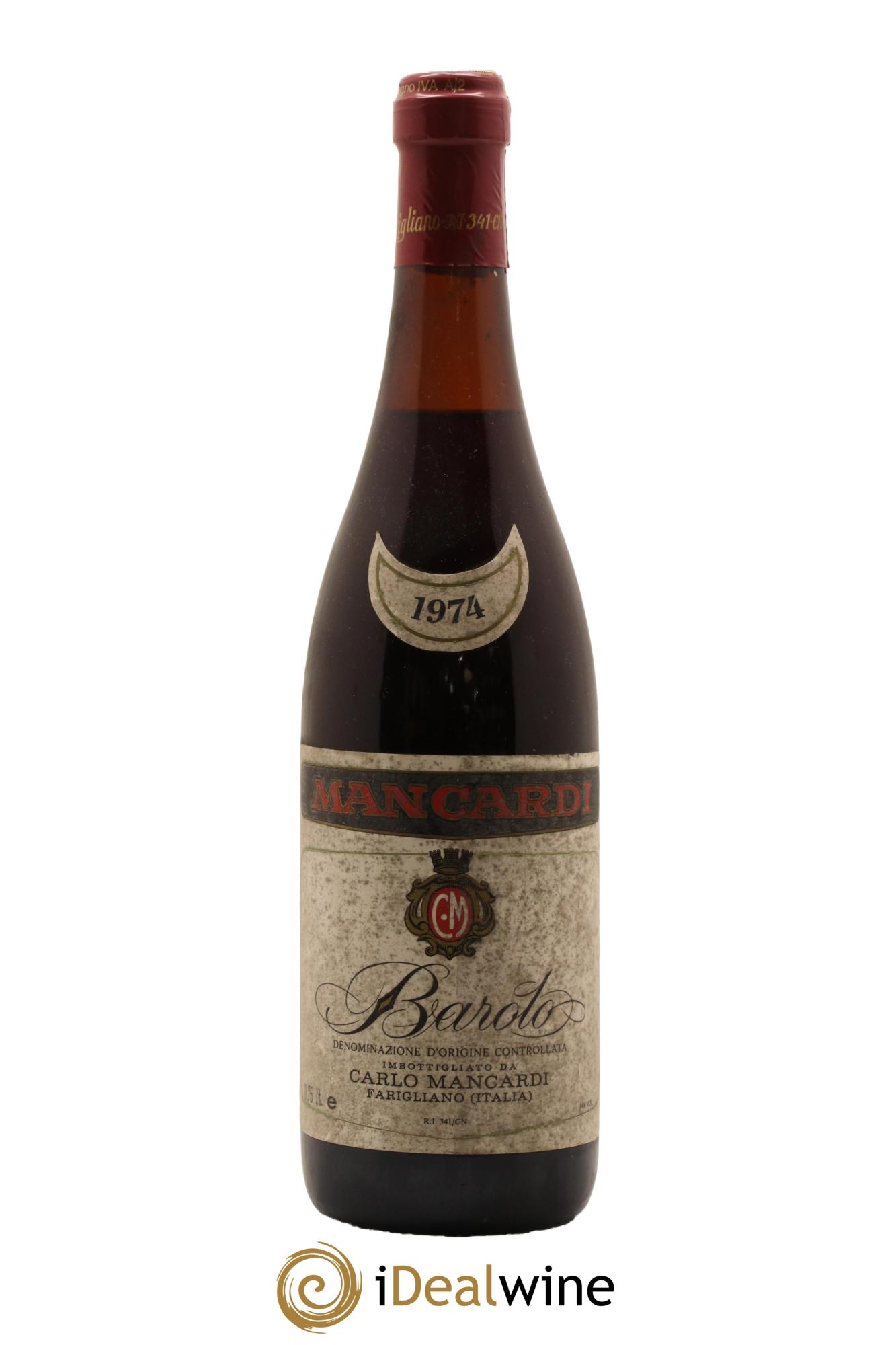 Barolo Carlo Mancardi 1974 - Lot de 1 bouteille - 0