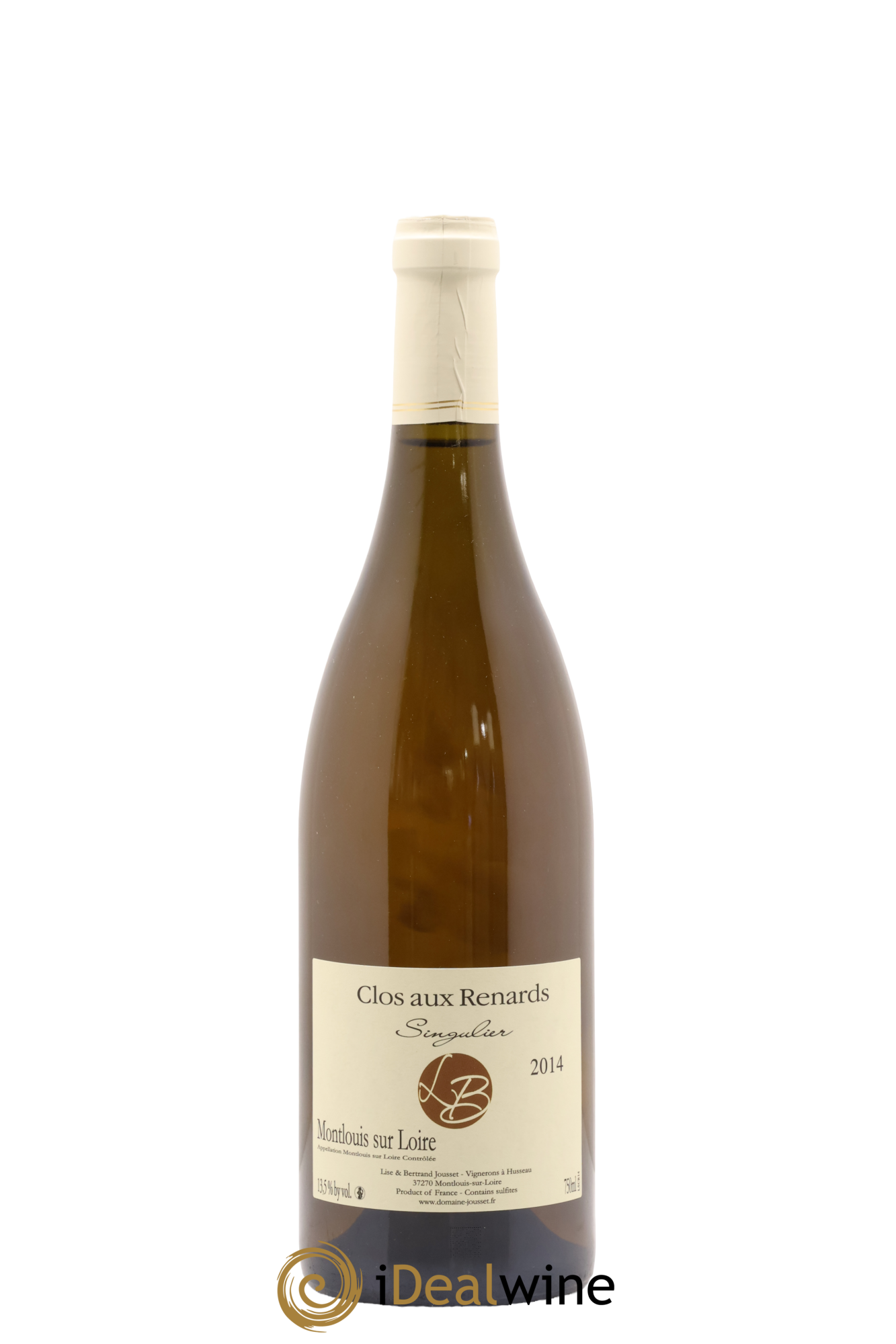 Montlouis-sur-Loire Clos aux Renards Singulier Lise et Bertrand Jousset 2014 - Lot of 1 bottle - 0