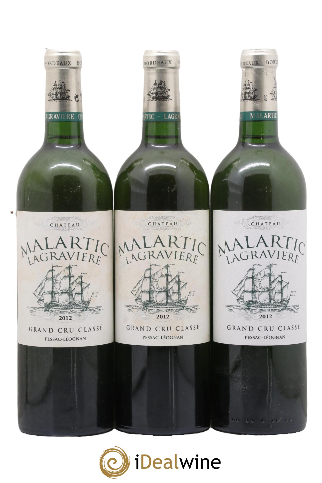 Château Malartic-Lagravière Cru Classé de Graves 2012 - Lot de 3 bouteilles - 0