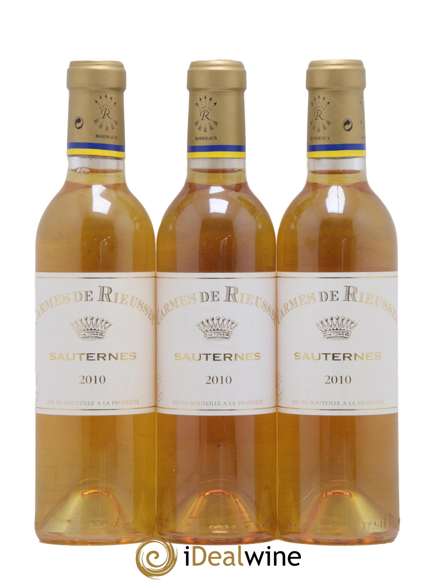Carmes de Rieussec 2010 - Posten von 3 Demi-Flaschen - 0