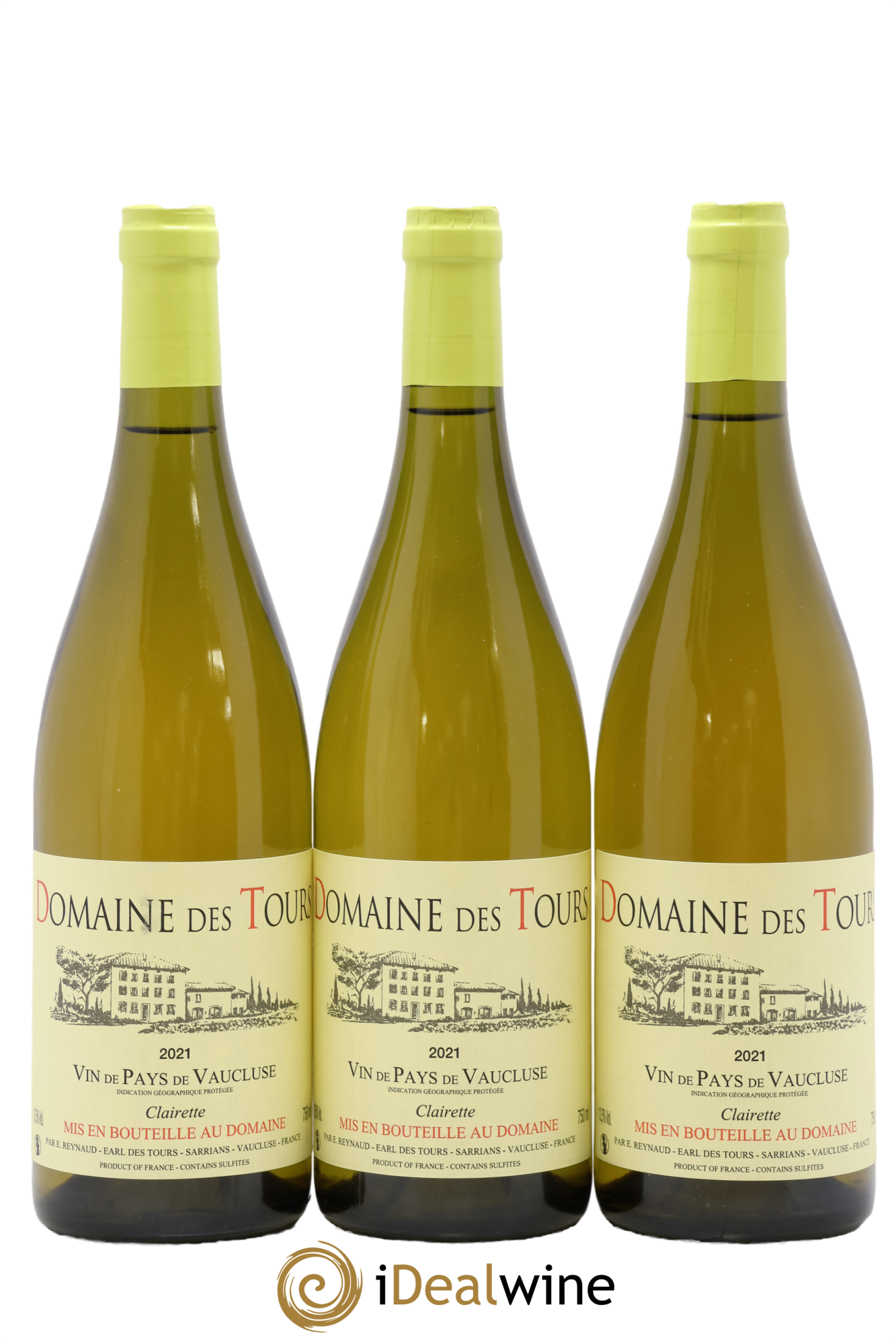 Vaucluse (Vin de Pays de Vaucluse) Domaine des Tours Emmanuel Reynaud 2021 - Lote de 3 botellas - 0